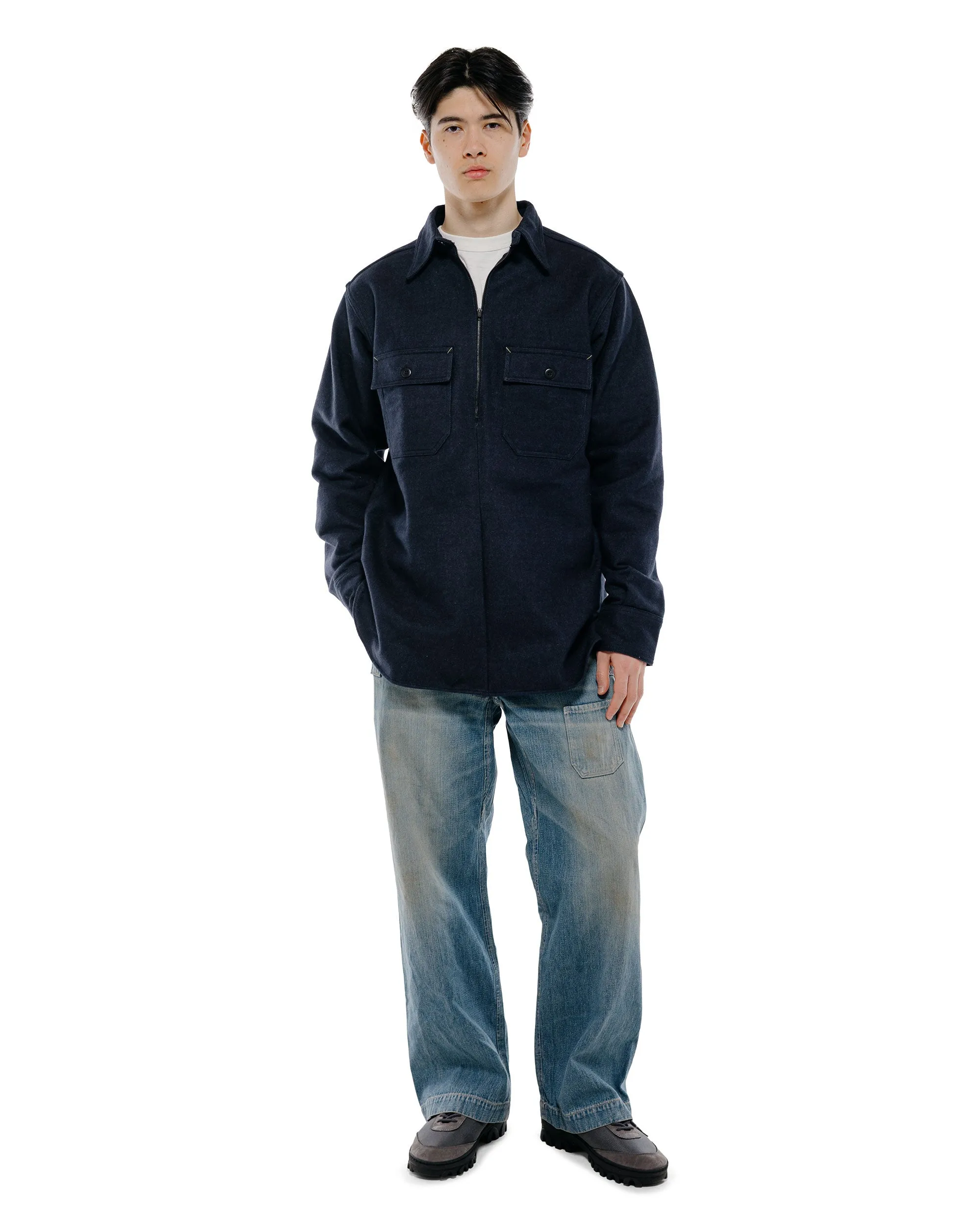 Warehouse Lot. JG-39 C.P.O. Half-Zip Shirt Navy sold by Lost & Found product image thumbnail 5