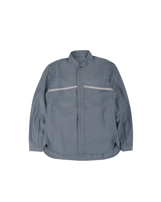 MotivMfg Hillock Fatigue Shirt High Density Super Chambray/Chambray Blue made by Lost & Found