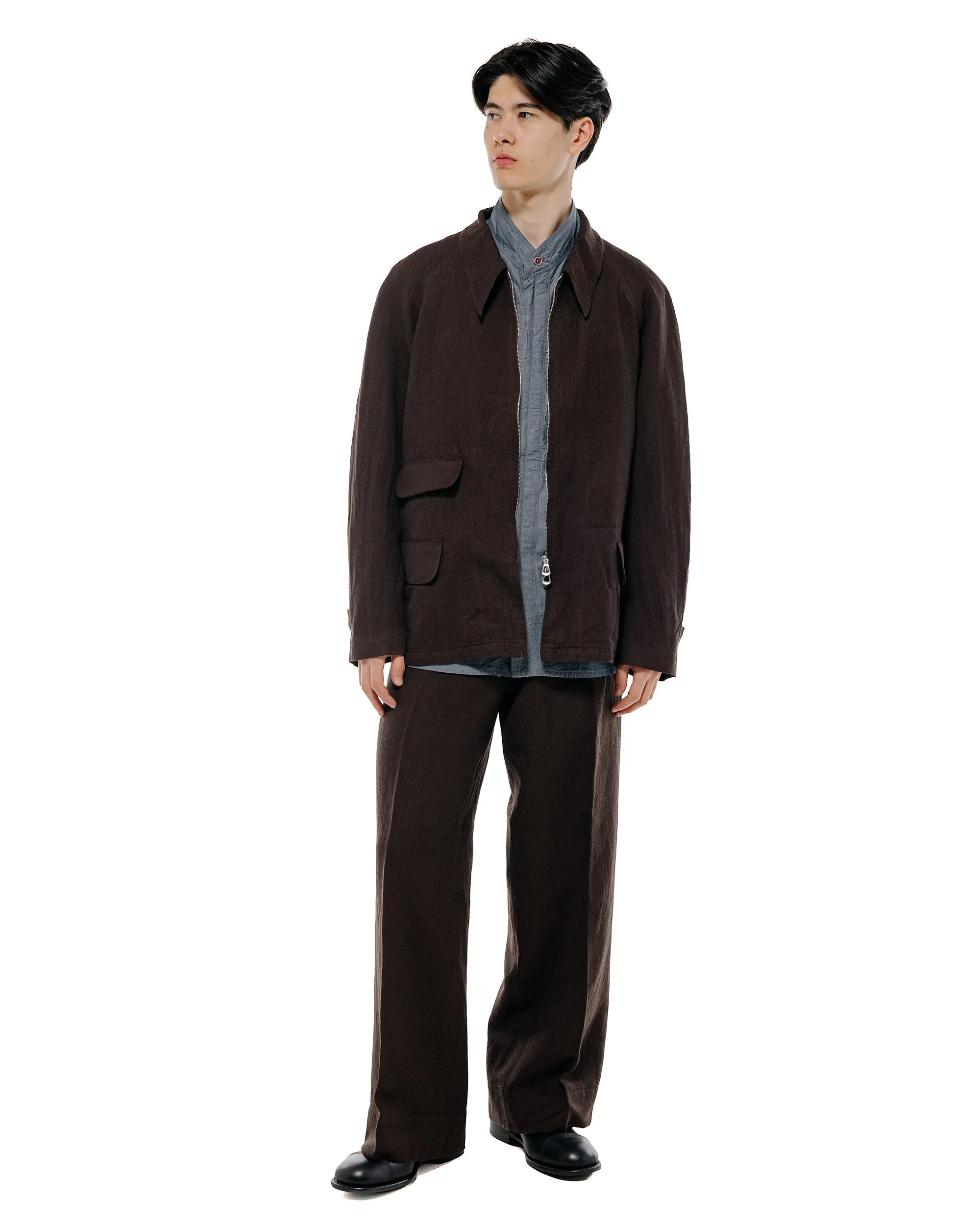 MotivMfg Bergman Mac Jacket Wool Linen Crepe/Espresso sold by Lost & Found product image thumbnail 5