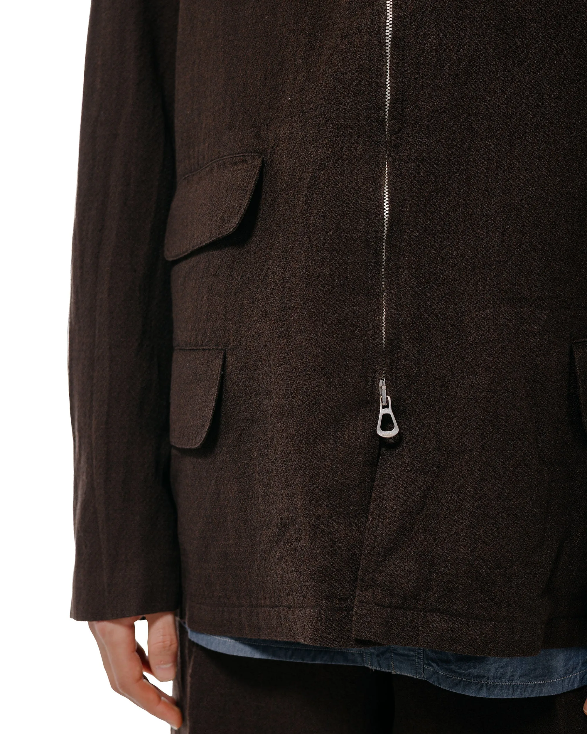 MotivMfg Bergman Mac Jacket Wool Linen Crepe/Espresso sold by Lost & Found product image thumbnail 3