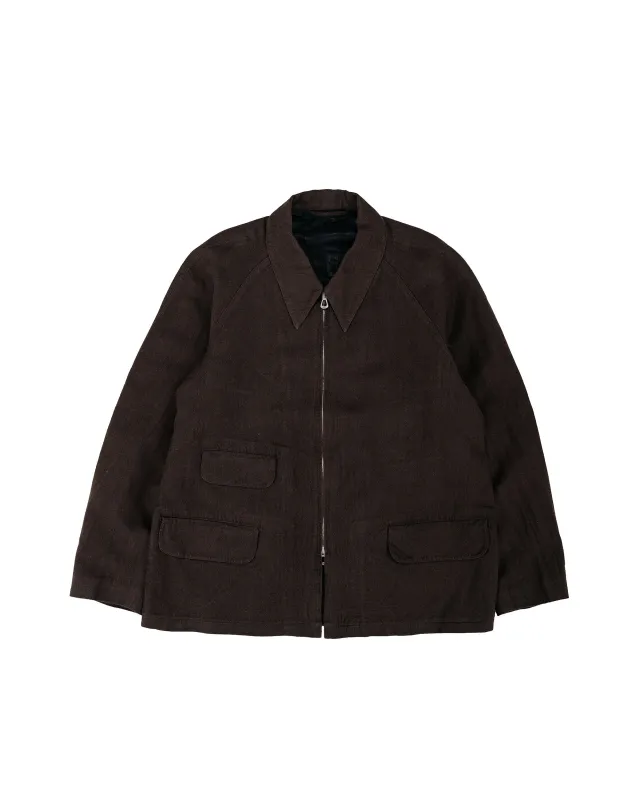 MotivMfg Bergman Mac Jacket Wool Linen Crepe/Espresso made by Lost & Found