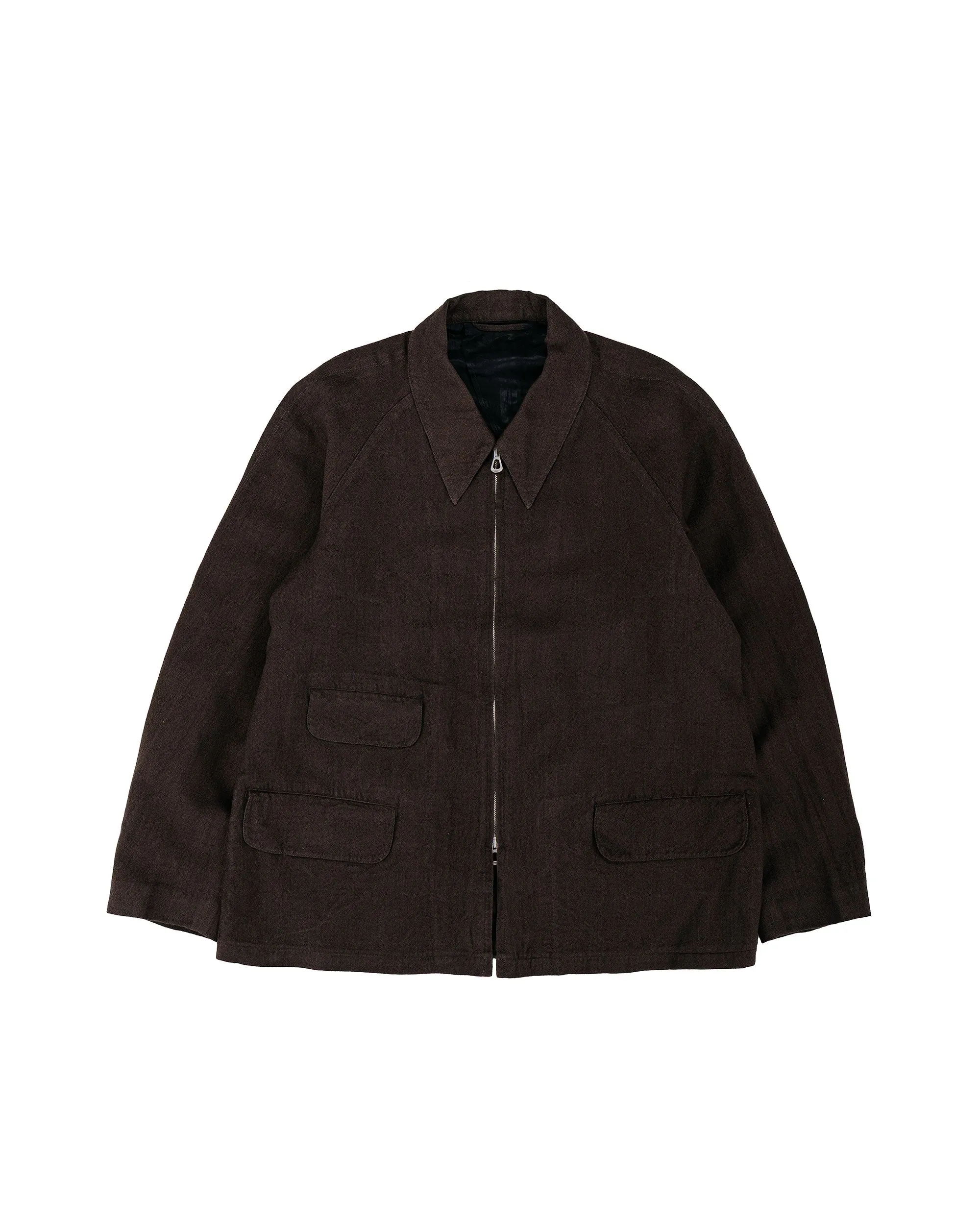 MotivMfg Bergman Mac Jacket Wool Linen Crepe/Espresso sold by Lost & Found