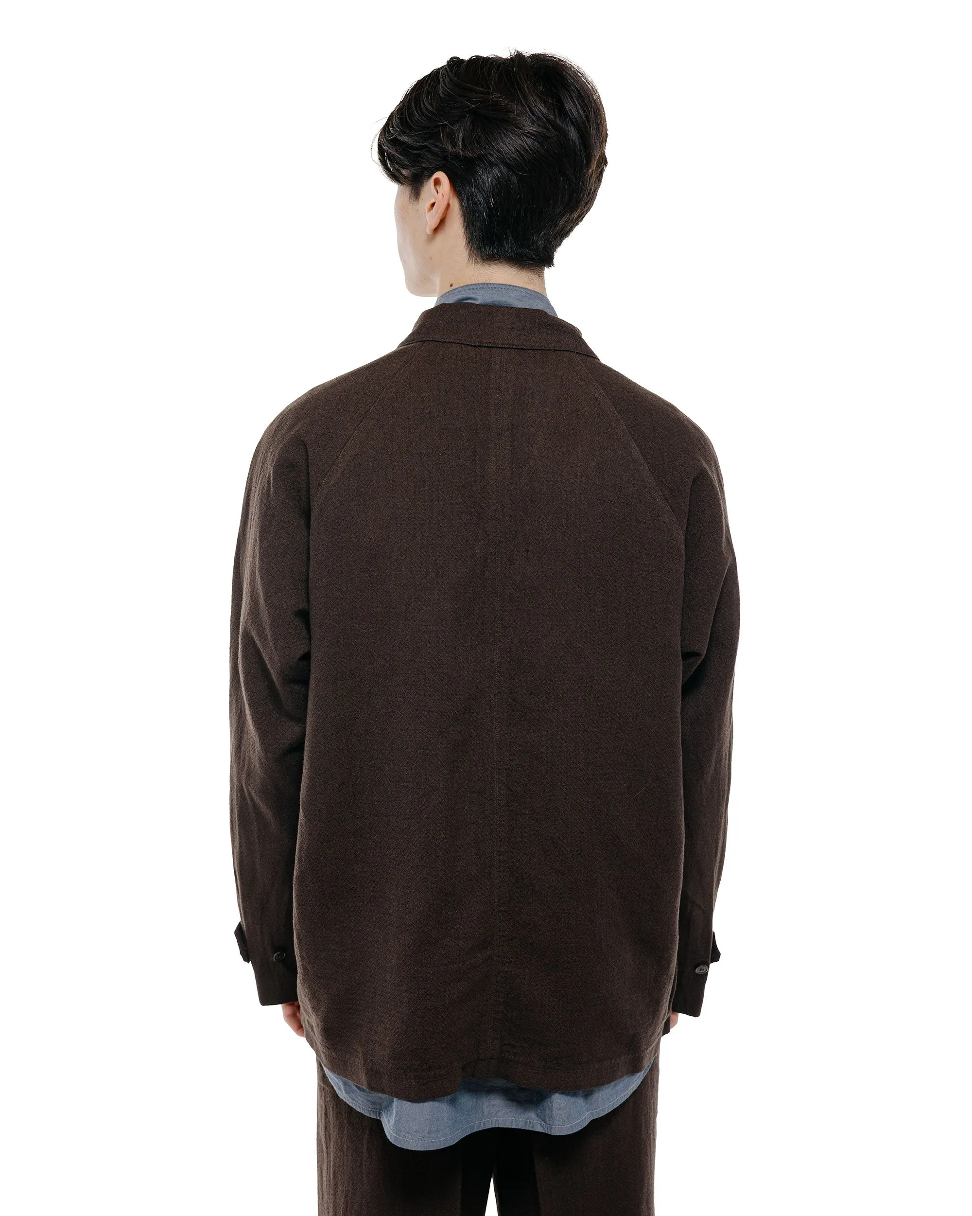 MotivMfg Bergman Mac Jacket Wool Linen Crepe/Espresso sold by Lost & Found product image thumbnail 4