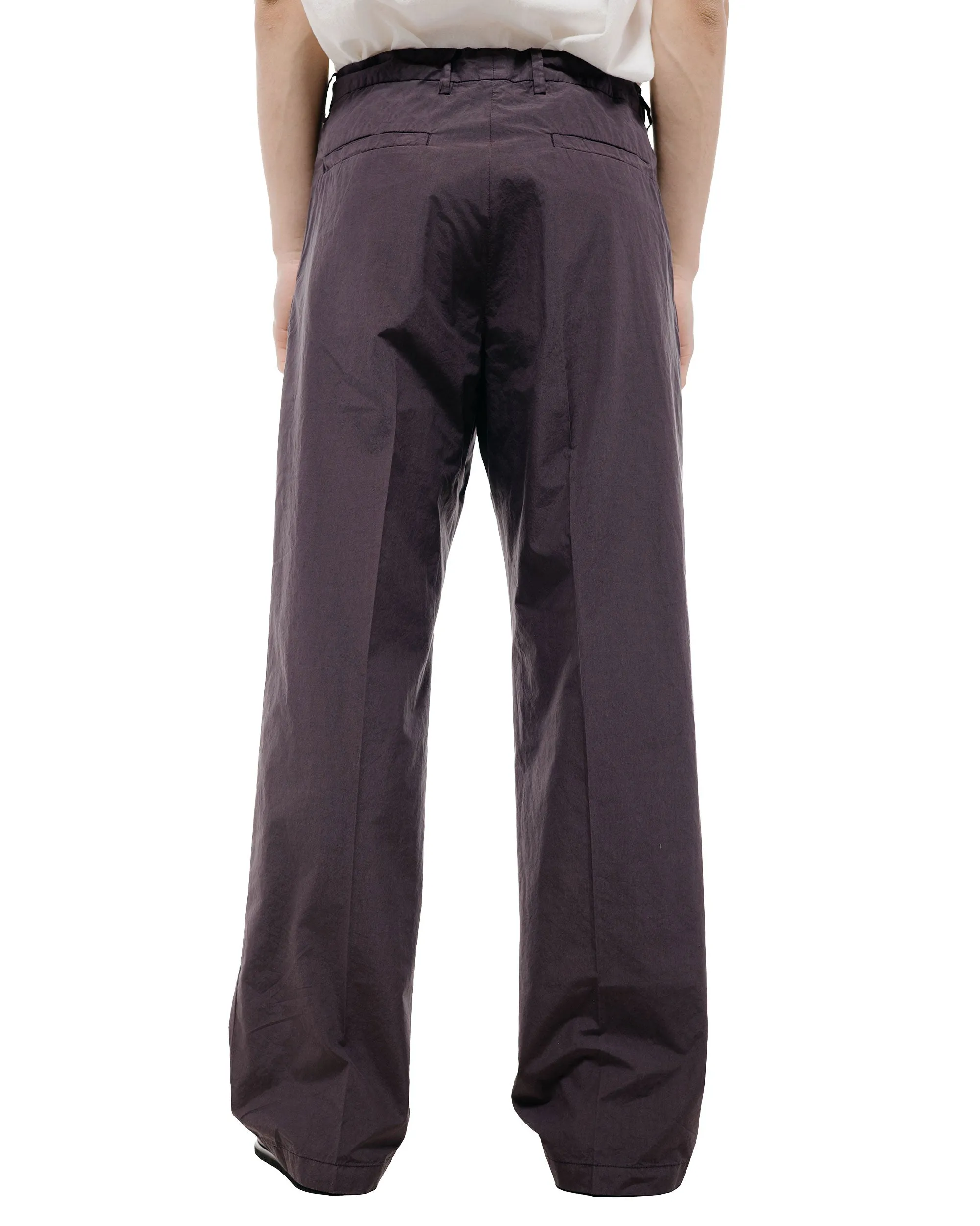 Auralee Garment Dyed Finx Shuttle Weather One-Tuck Slacks Dark Brown sold by Lost & Found product image thumbnail 4