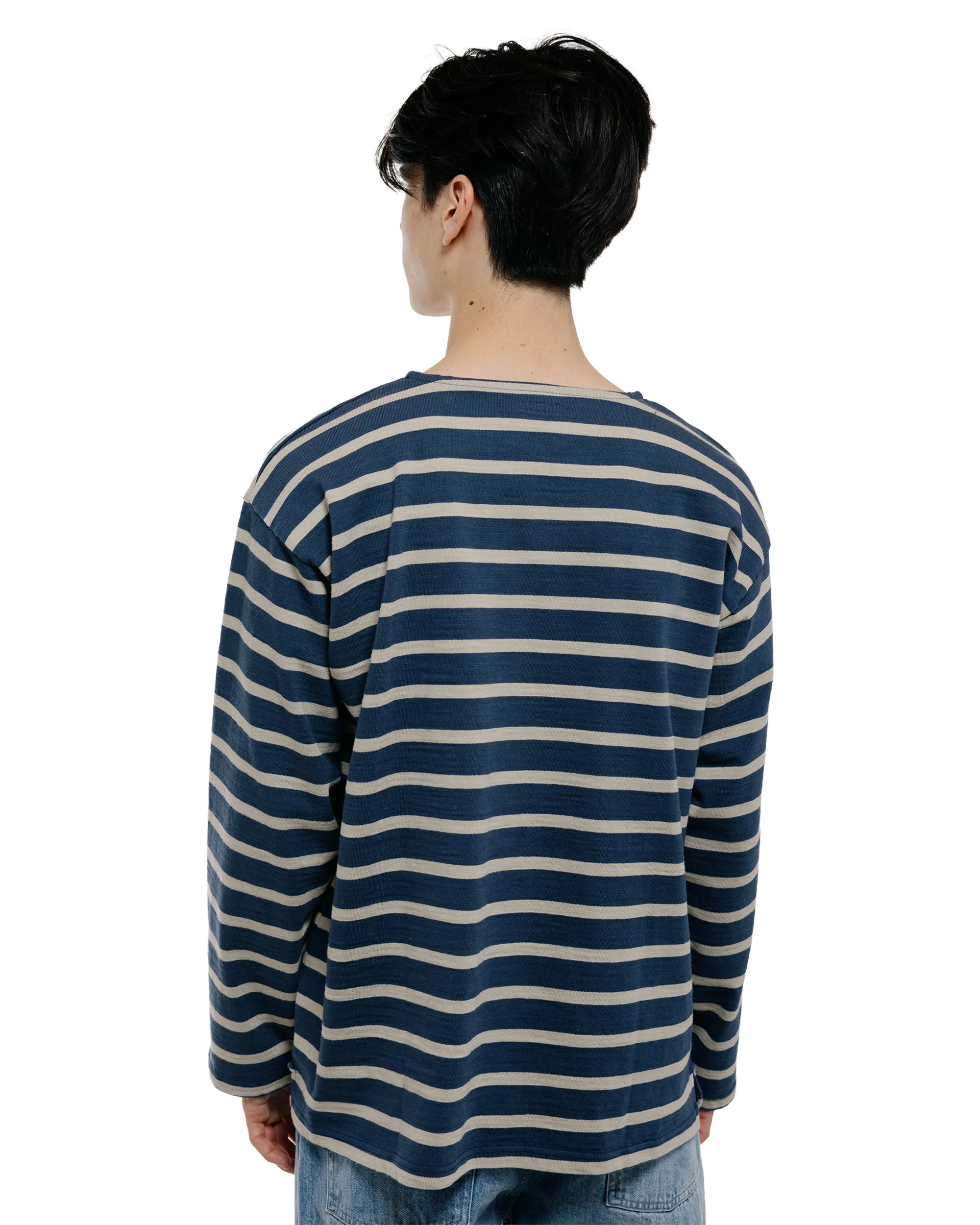 Phigvel Basque Shirts Sepia Blue/S. Beige sold by Lost & Found product image thumbnail 4