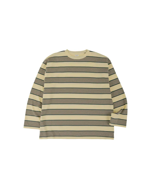 Phigvel Border Long Sleeve Top P.Yellow/Viridian made by Lost & Found