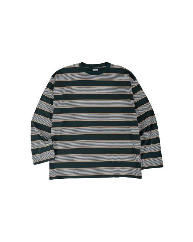 Phigvel Border Long Sleeve Top Forest/S.Brown made by Lost & Found