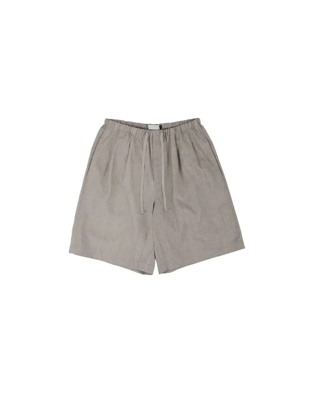 Amomento Linen Drawstring Shorts Beige made by Amomento