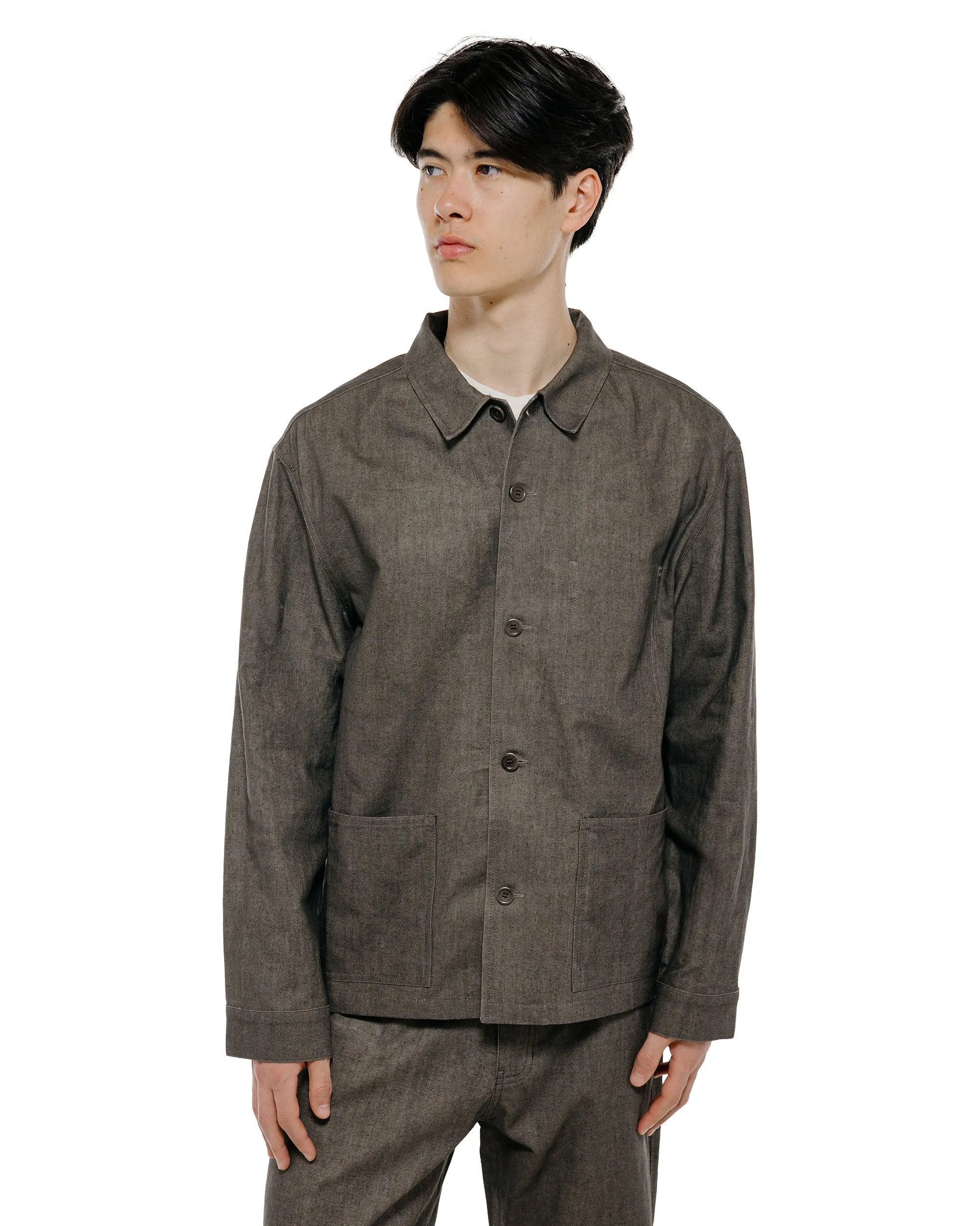 Amomento Linen Pocket Jacket Brown sold by Lost & Found product image thumbnail 2