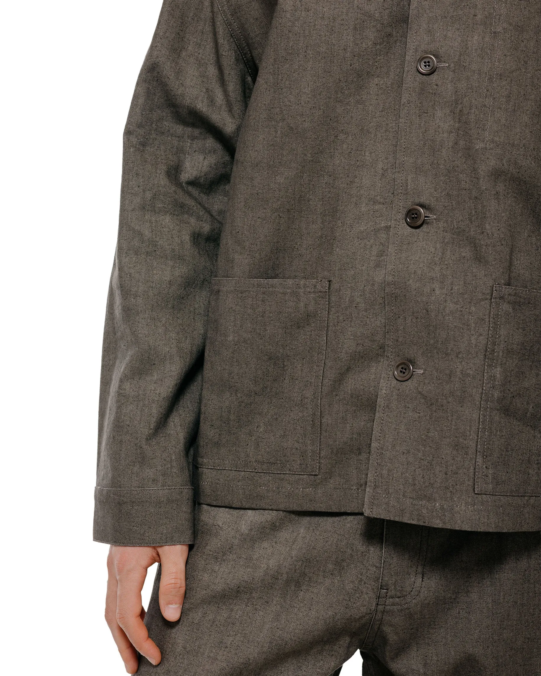 Amomento Linen Pocket Jacket Brown sold by Lost & Found product image thumbnail 3