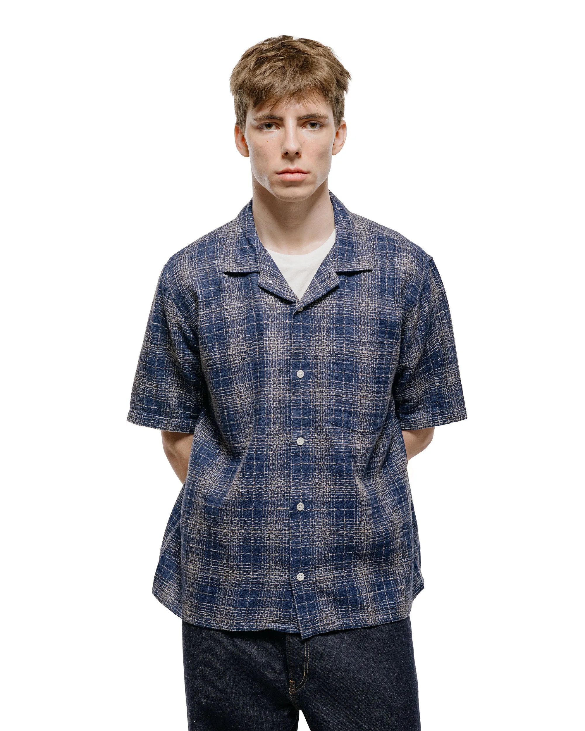 Corridor Wavy Linen SS Navy sold by Lost & Found product image thumbnail 2