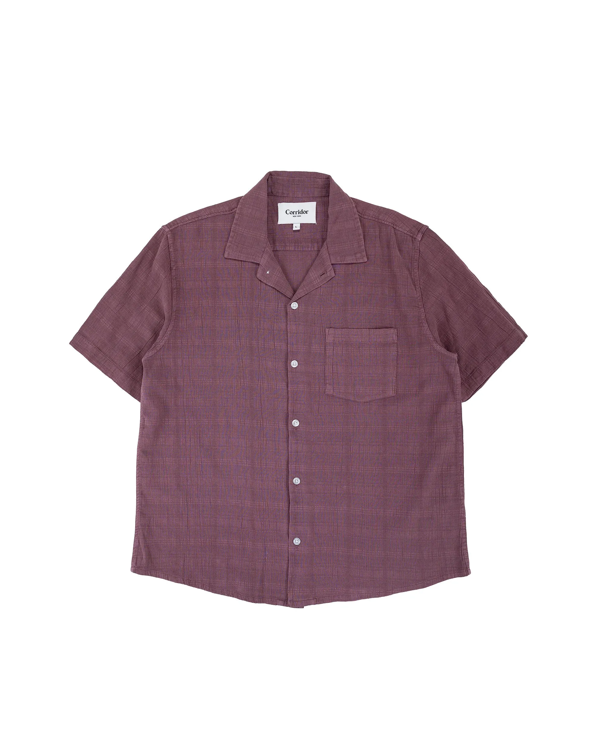 Corridor Washed Dobby SS Purple sold by Lost & Found