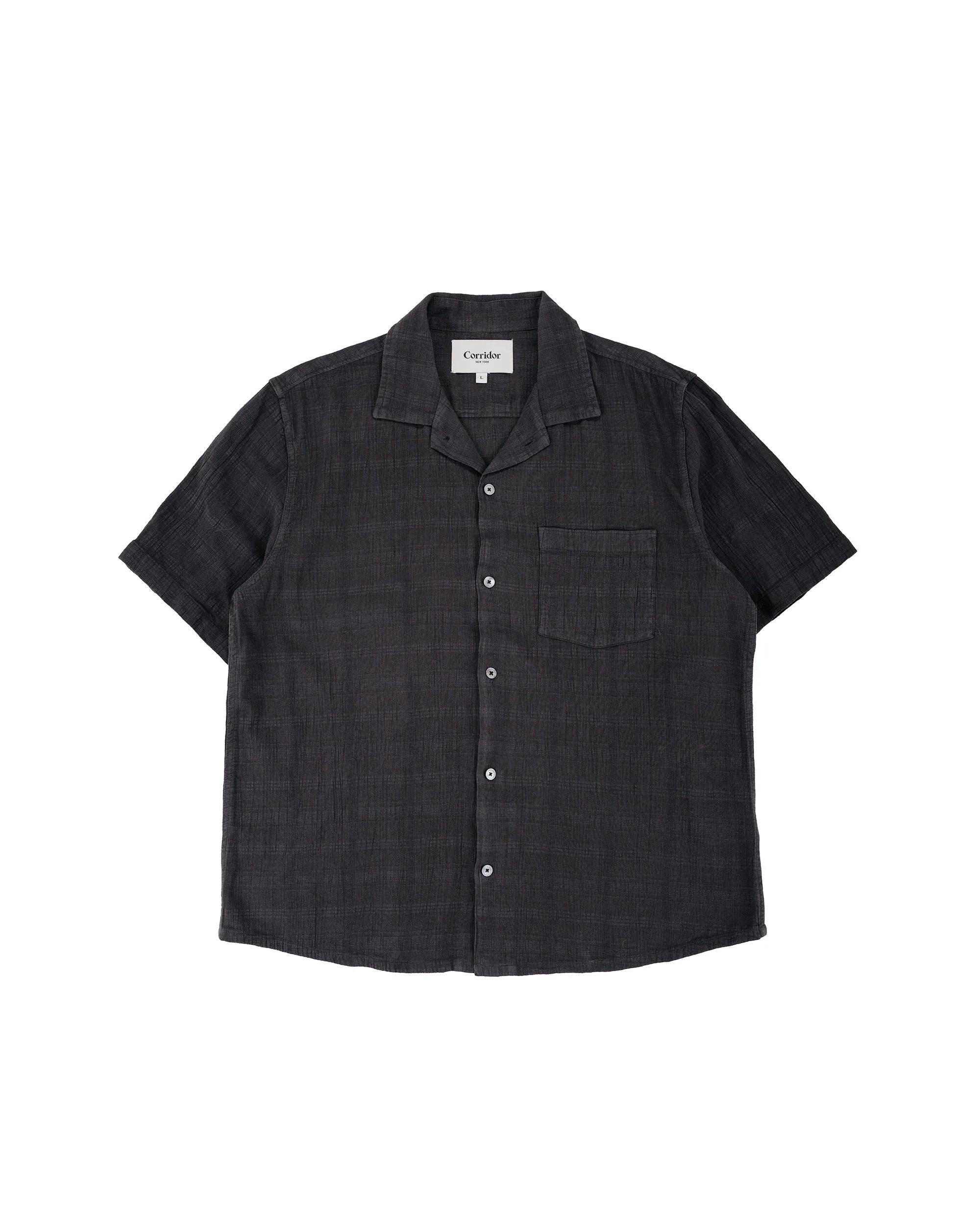 Corridor Washed Dobby SS Black sold by Lost & Found