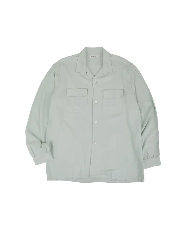 The Real McCoy's MS26008 Open Collar Rayon Shirt Mint made by The Real McCoy's