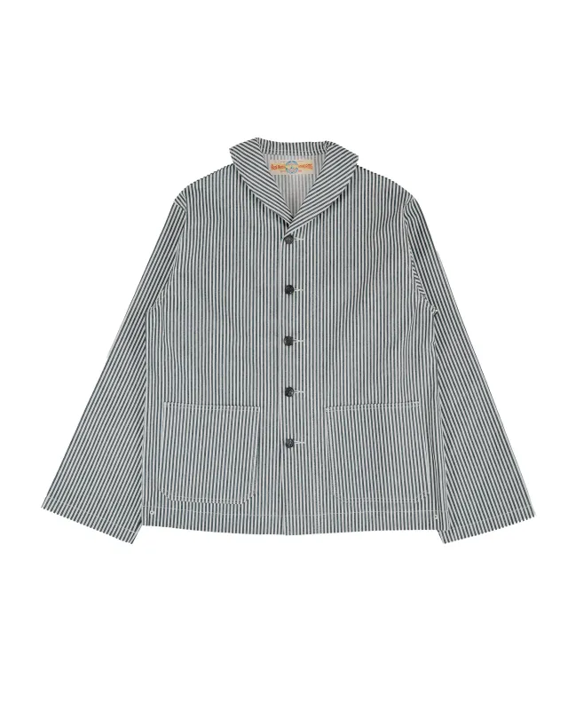 The Real McCoy's MJ26004 U.S. Navy Striped Dungaree Jumper White/Navy made by The Real McCoy's
