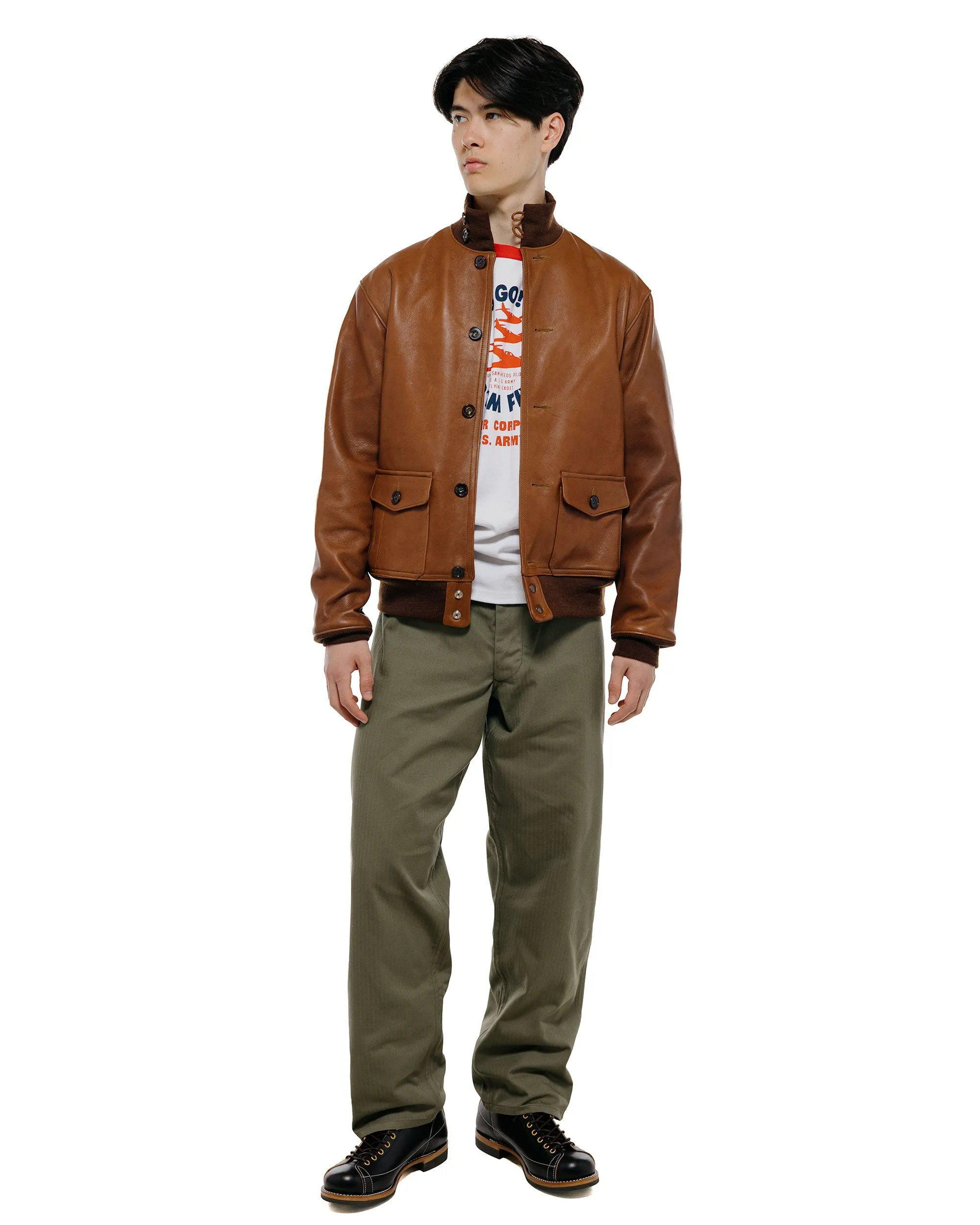 The Real McCoy's MJ24101 Type A-1 Real McCoy Mfg. Co. / Sheepskin Russet Brown sold by Lost & Found product image thumbnail 5