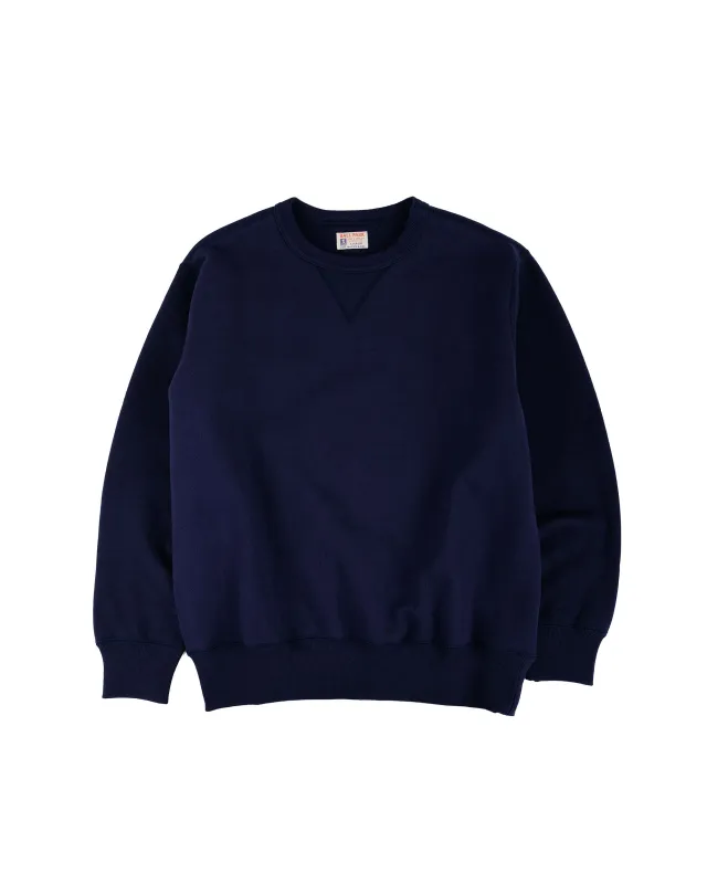 The Real McCoy's MC25104 12oz. Ball Park Crewneck Sweatshirt L. Navy made by The Real McCoy's