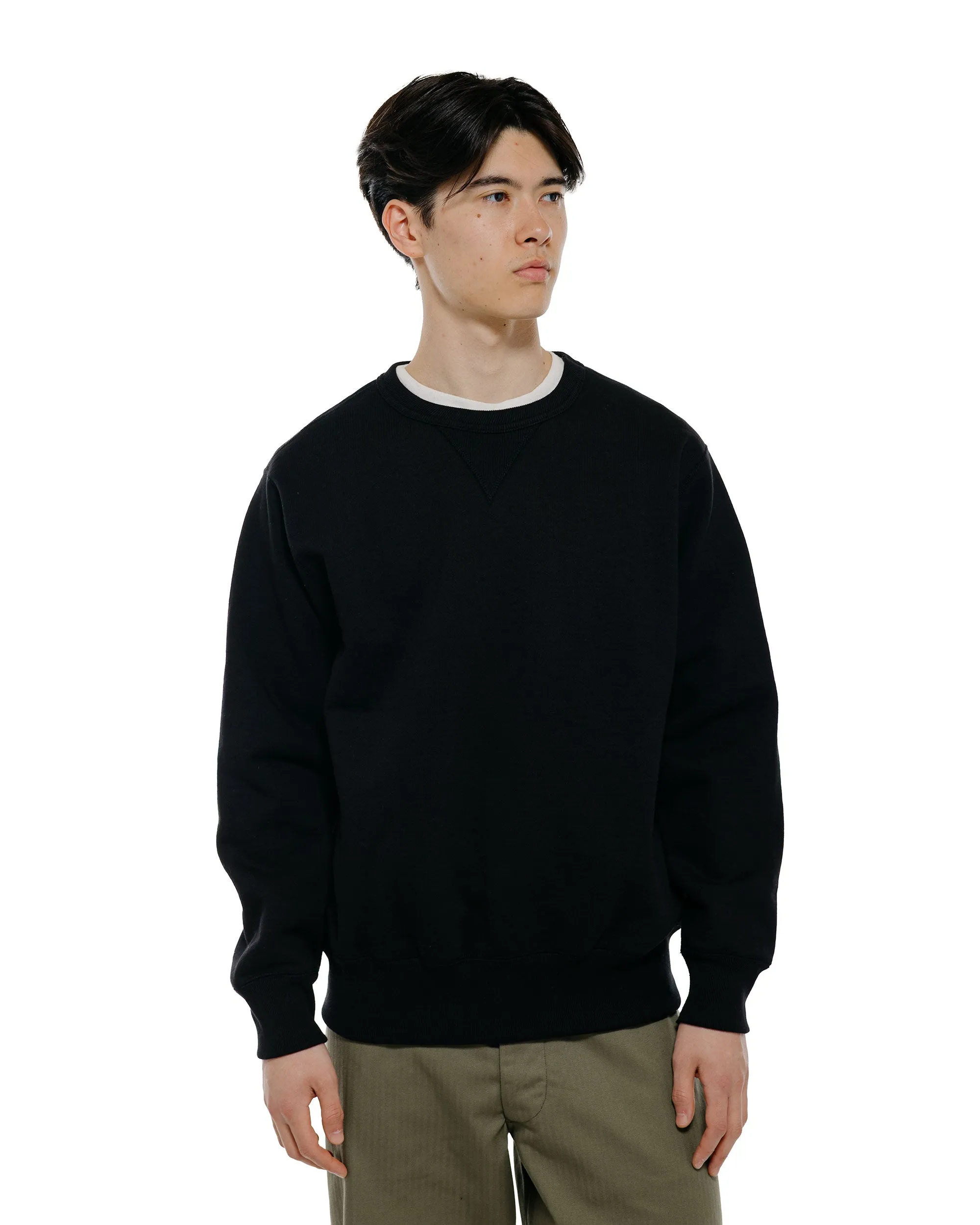 The Real McCoy's MC25104 12oz. Ball Park Crewneck Sweatshirt Black sold by Lost & Found product image thumbnail 2