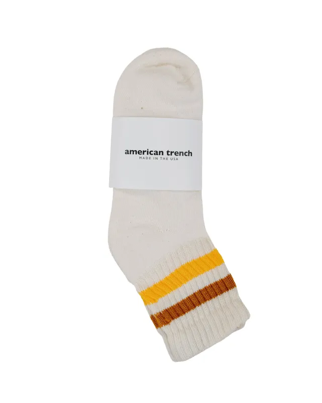 American Trench The Retro Stripe Quarter Crew Texas Orange/Gold made by American Trench