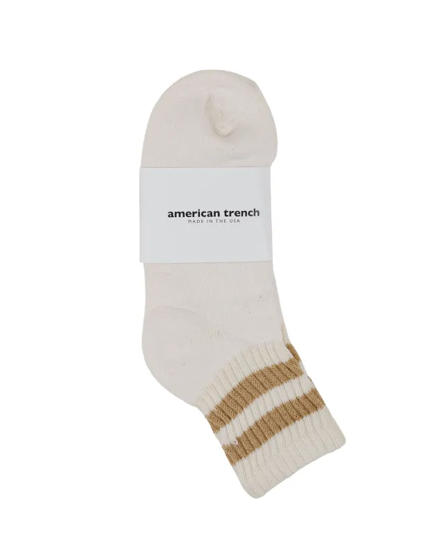 American Trench The Mono Stripe Quarter Crew Acorn made by American Trench