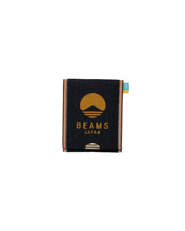 Beams Japan Takata Denim Logo Coin Purse Orange made by Lost & Found