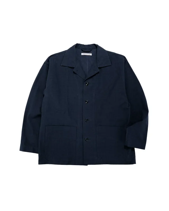 Body of Work Linden Jacket Nep Cotton Linen Navy made by Body of Work