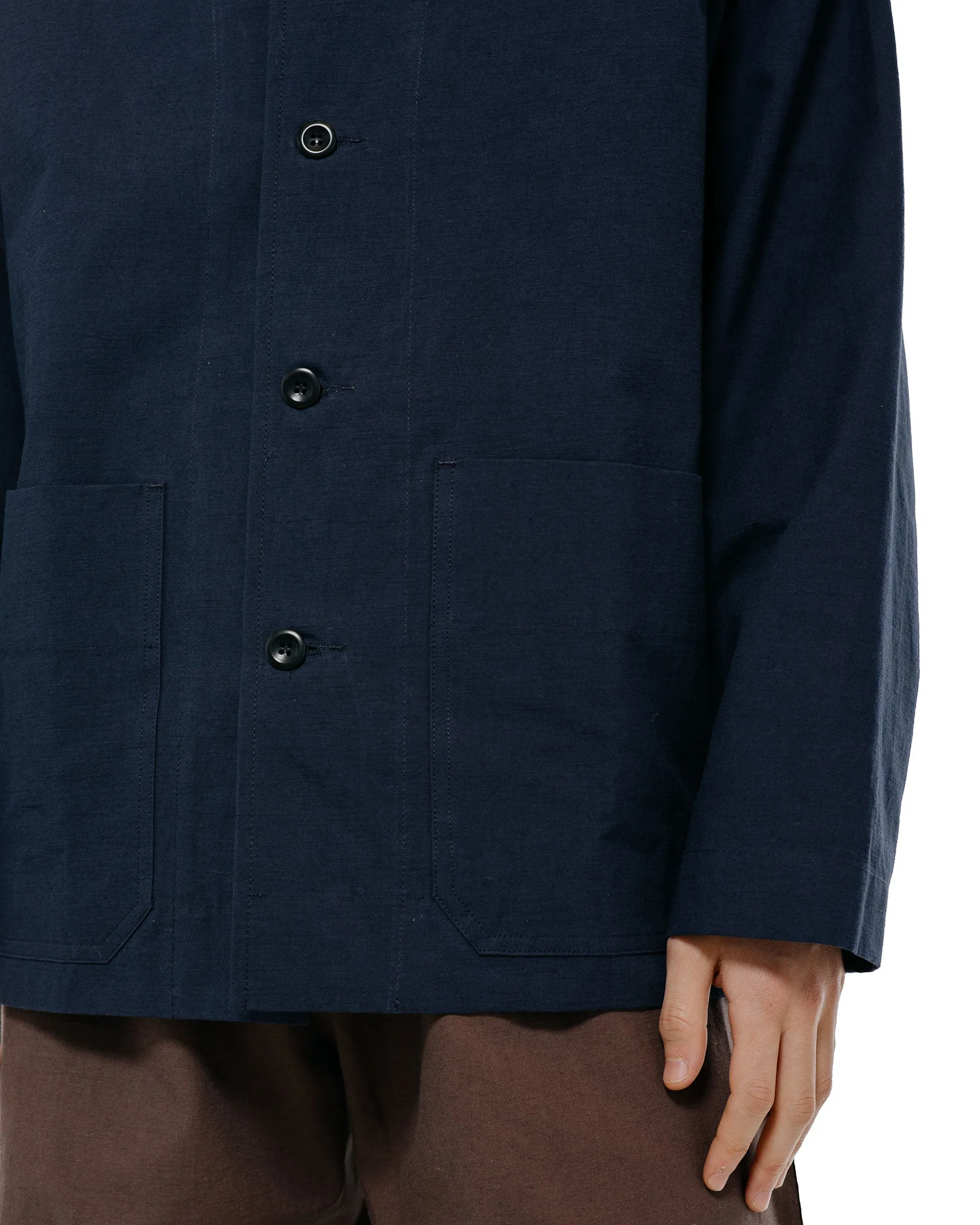 Body of Work Linden Jacket Nep Cotton Linen Navy sold by Lost & Found product image thumbnail 3