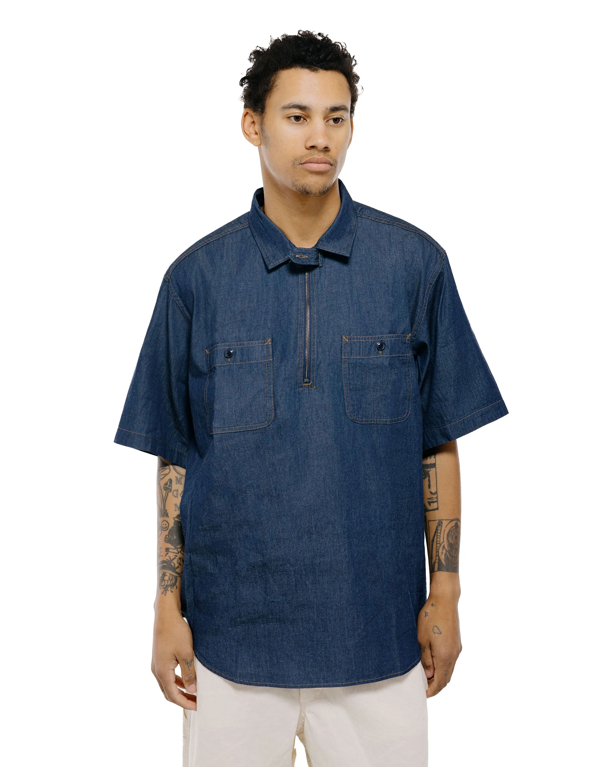 Engineered Garments Workaday Spinnaker Shirt Indigo 4.5oz Denim Shirting sold by Lost & Found product image thumbnail 2