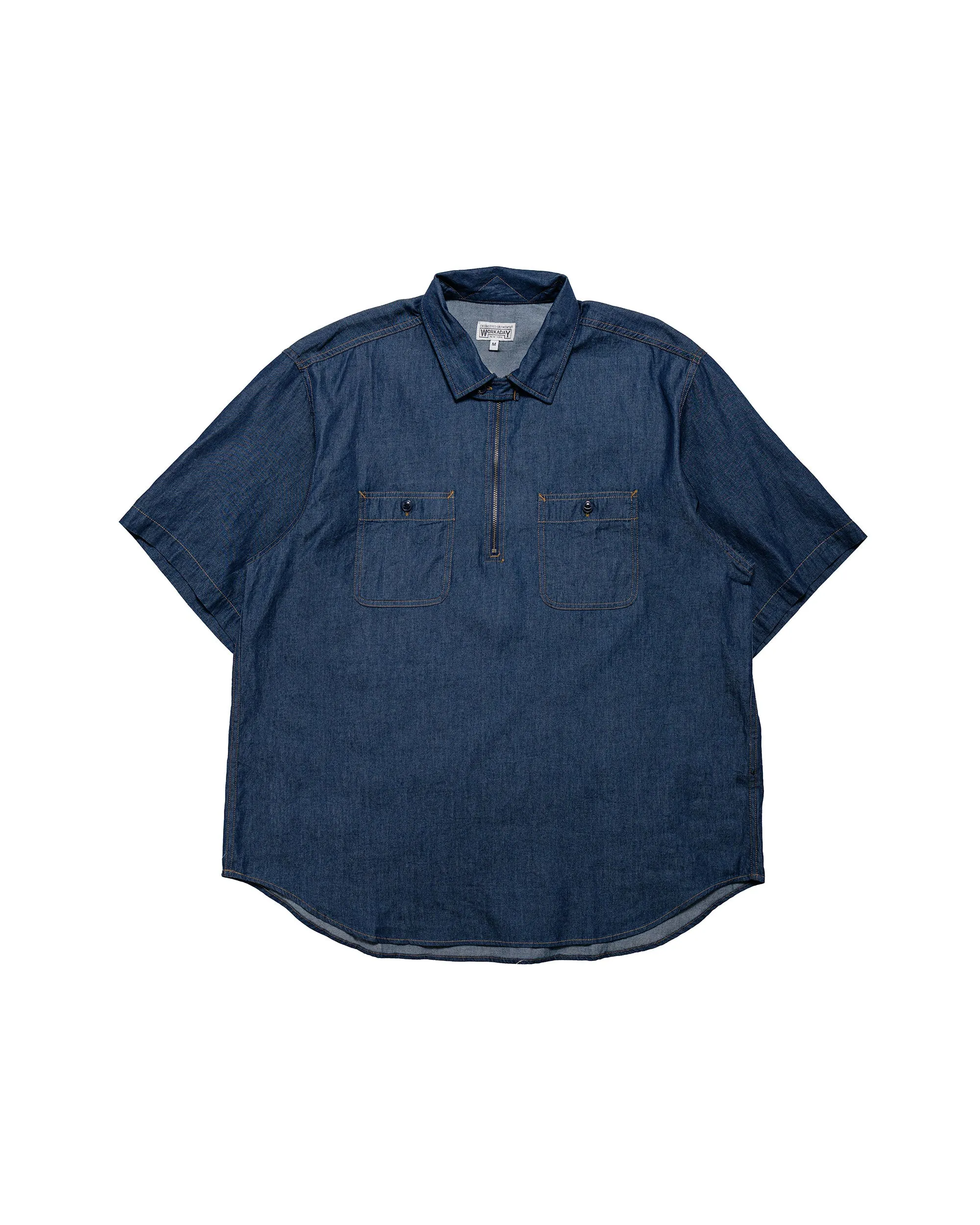 Engineered Garments Workaday Spinnaker Shirt Indigo 4.5oz Denim Shirting sold by Lost & Found