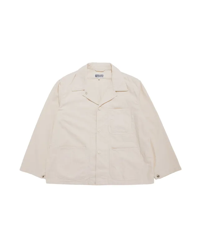 Engineered Garments Workaday Utility Jacket Natural 7oz Cotton HB Twill made by Lost & Found