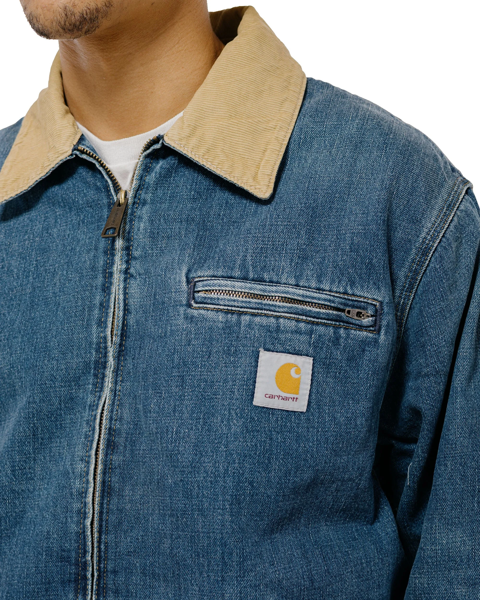 Carhartt W.I.P. OG Detroit Jacket Blue/Dusty H Brown Dark Used Wash sold by Lost & Found product image thumbnail 3