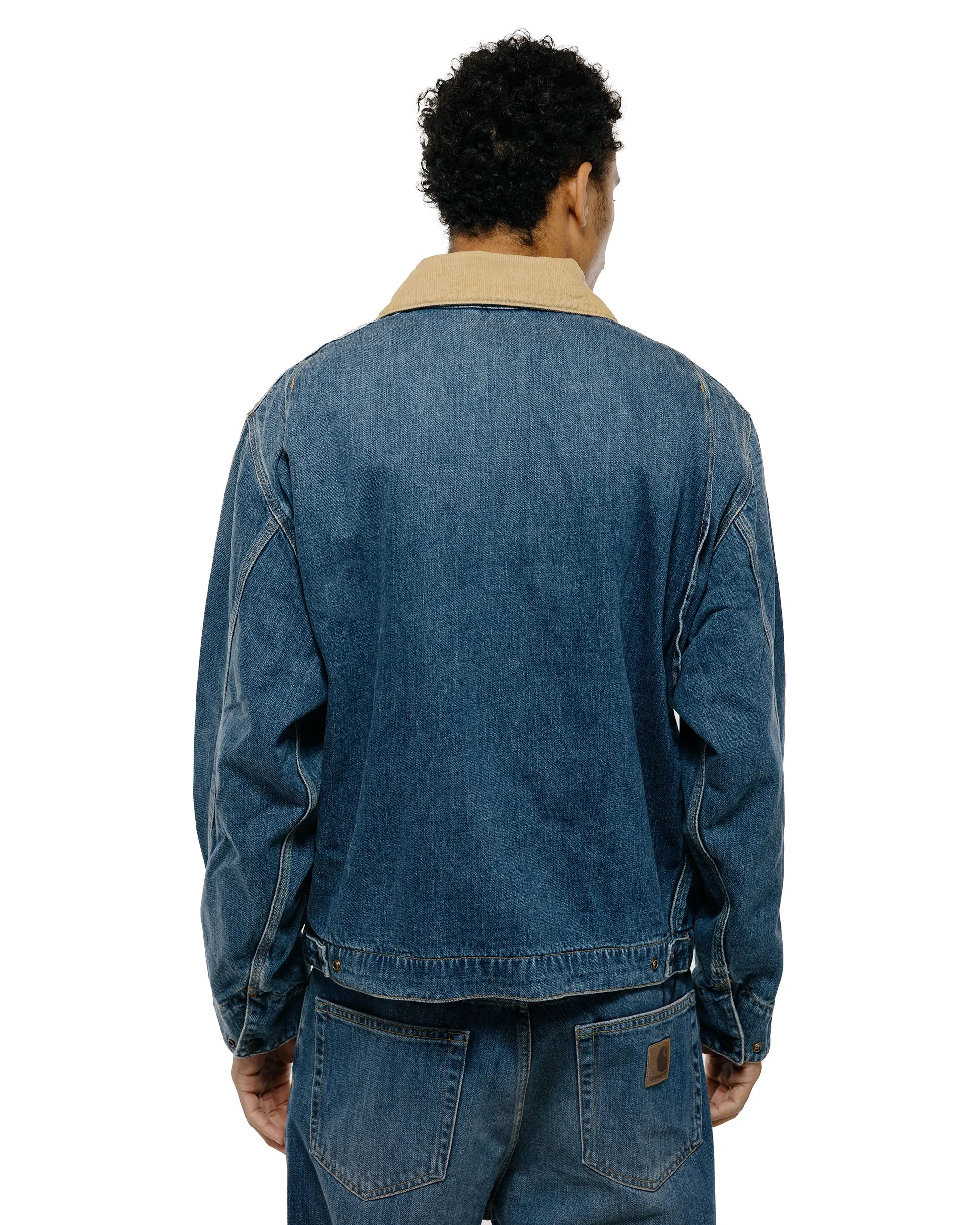 Carhartt W.I.P. OG Detroit Jacket Blue/Dusty H Brown Dark Used Wash sold by Lost & Found product image thumbnail 4