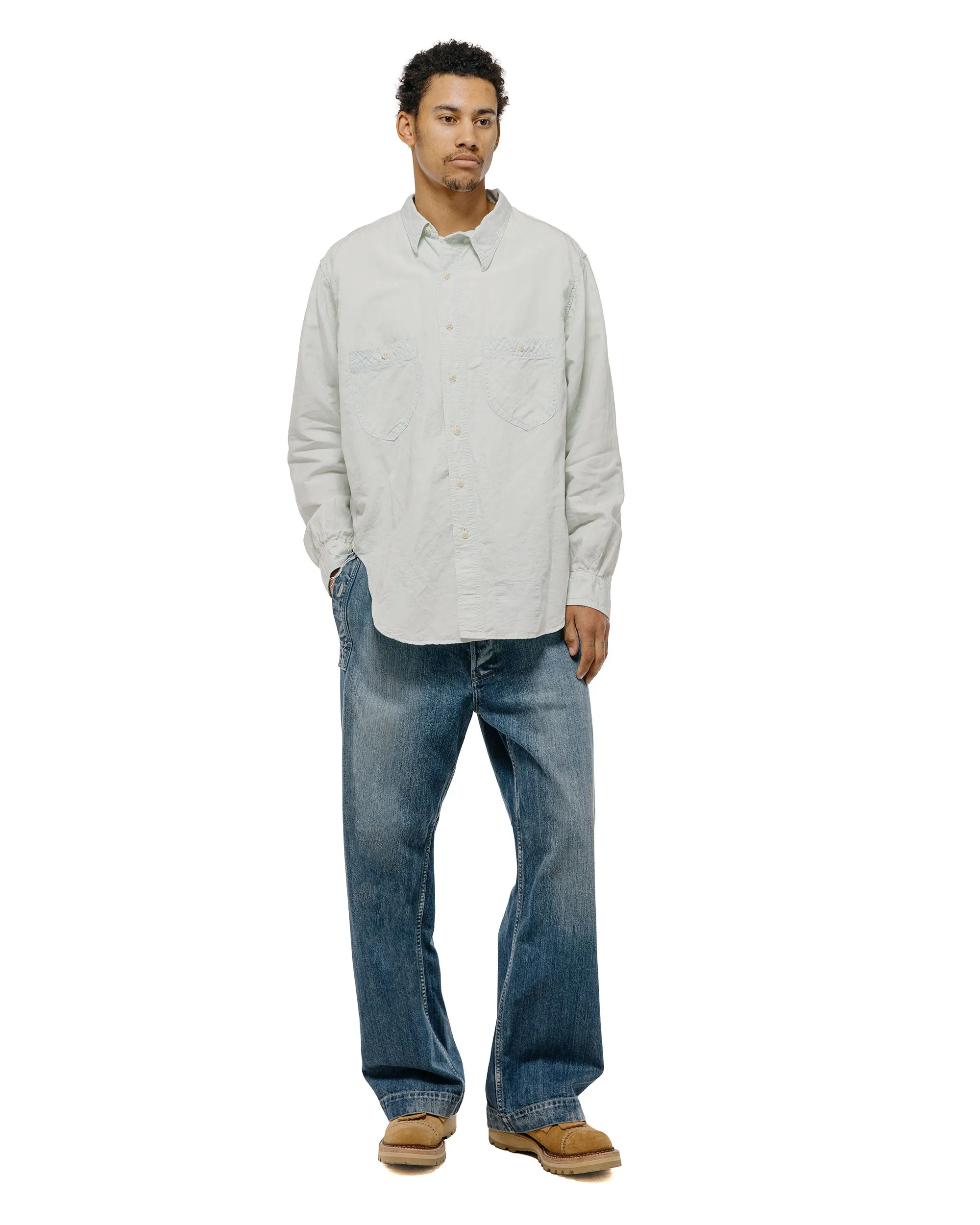 NICENESS Elmes Articulated Shirt Ice Blue sold by Lost & Found product image thumbnail 5