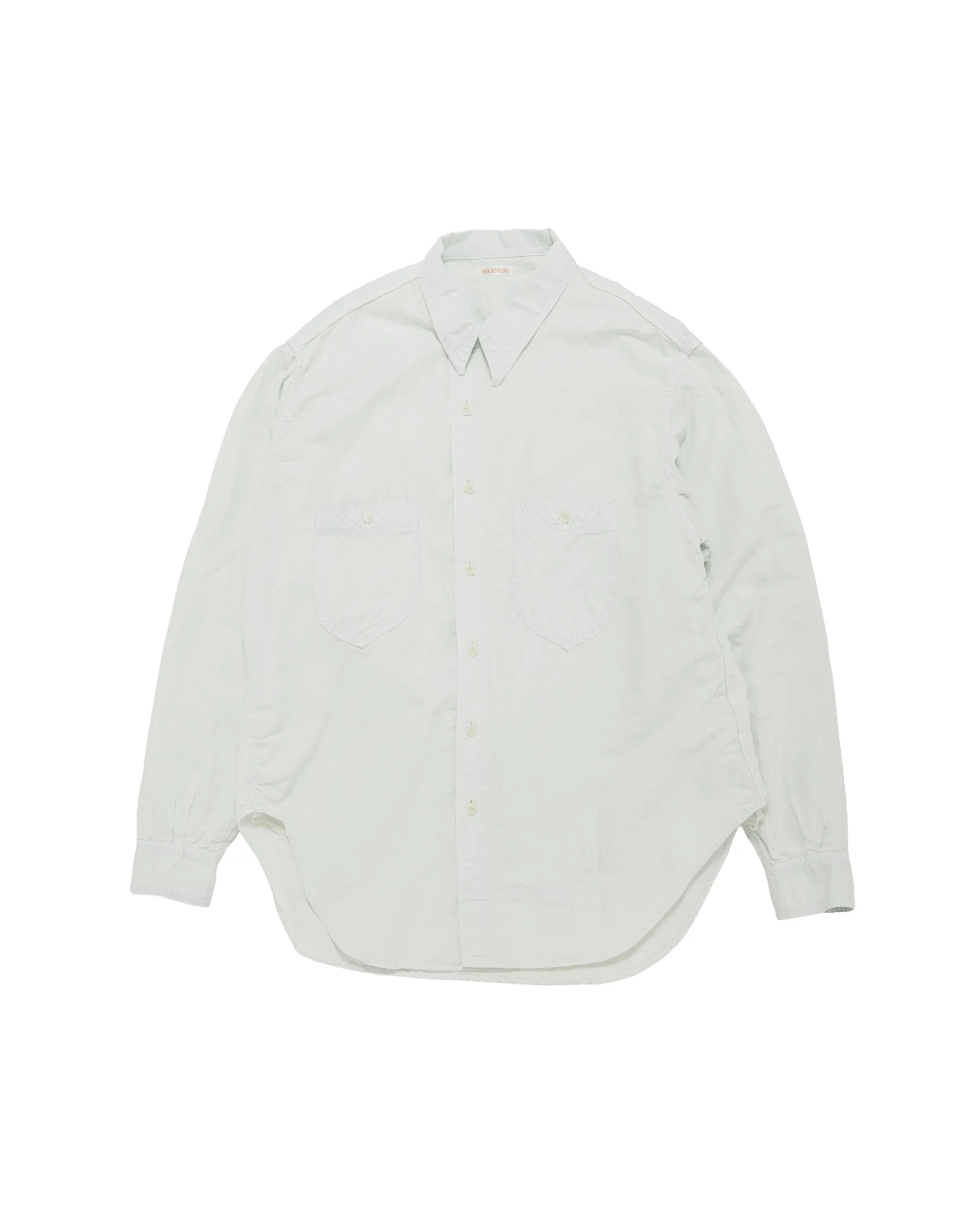 NICENESS Elmes Articulated Shirt Ice Blue sold by Lost & Found