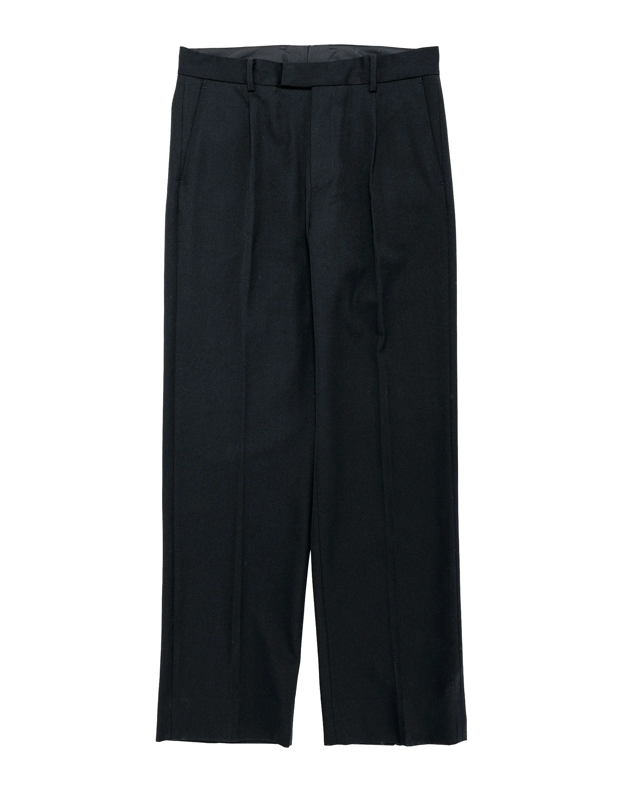 TTT MSW Wool Straight Slacks Black sold by Lost & Found