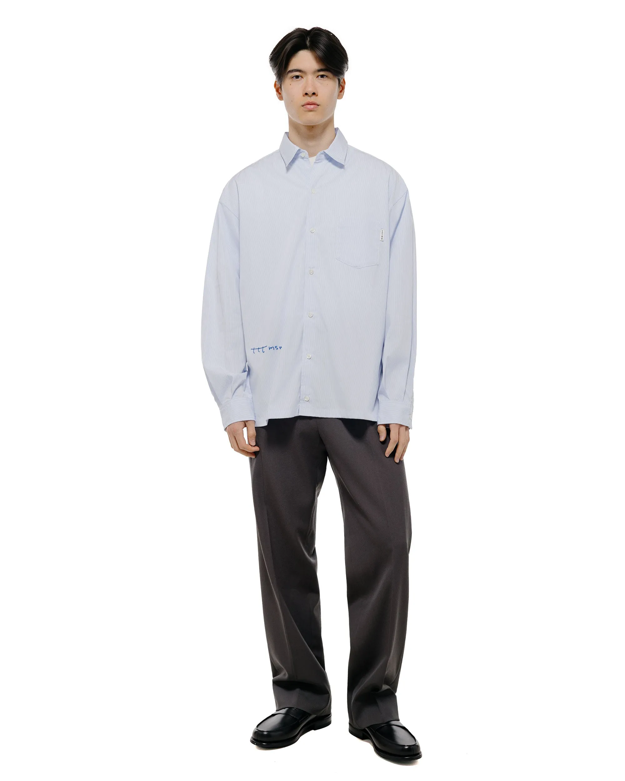 TTT MSW Wool Straight Slacks Charcoal Grey sold by Lost & Found product image thumbnail 5
