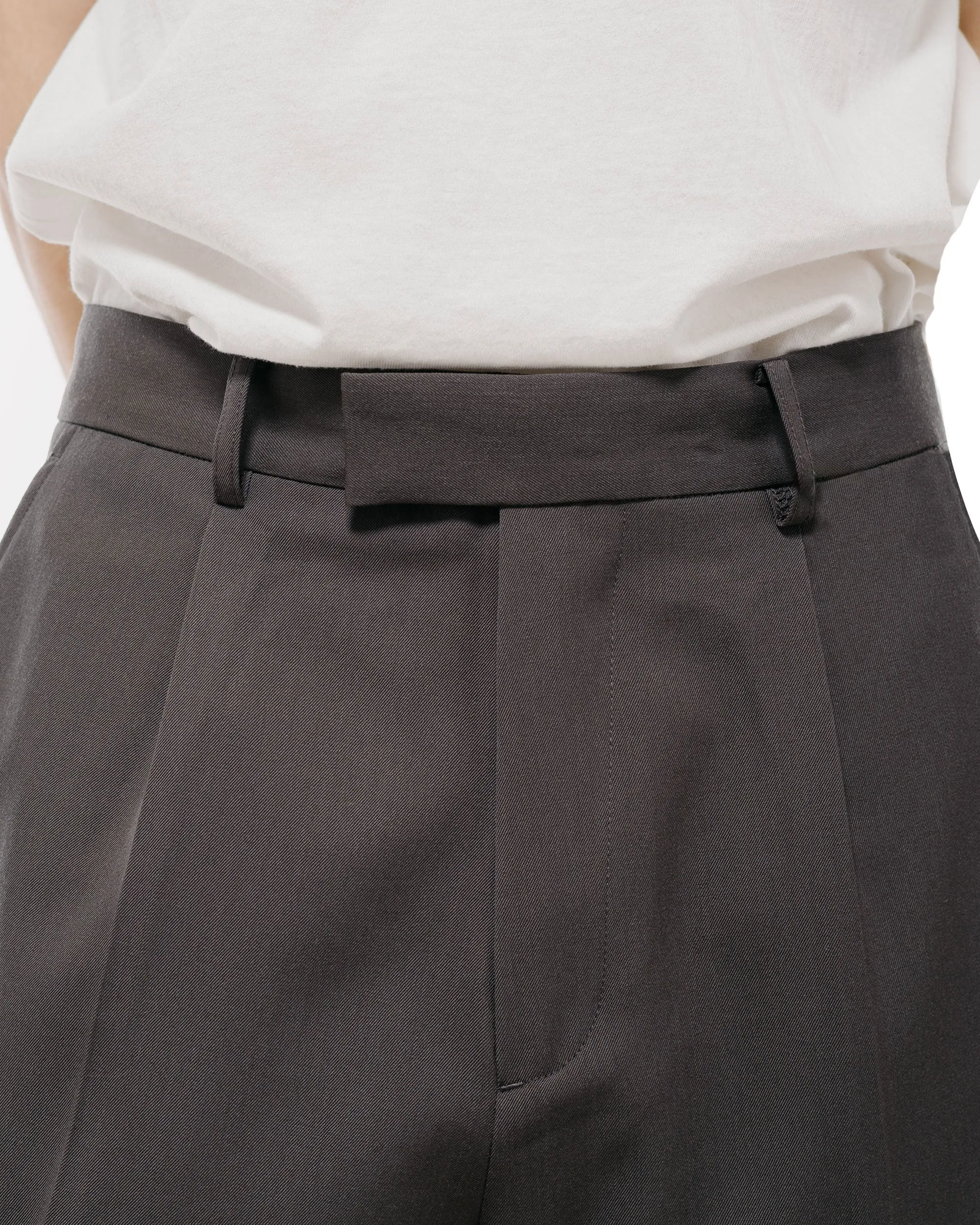 TTT MSW Wool Straight Slacks Charcoal Grey sold by Lost & Found product image thumbnail 3