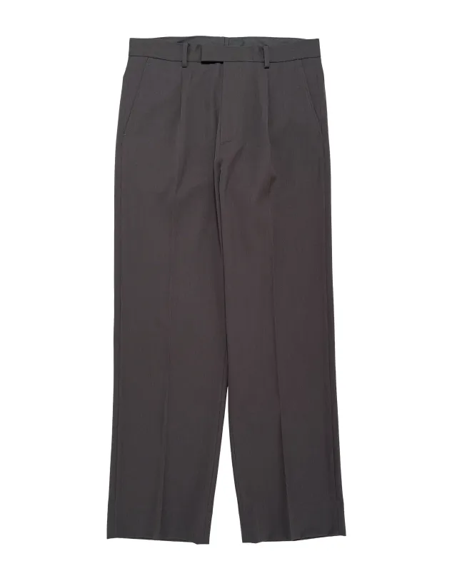TTT MSW Wool Straight Slacks Charcoal Grey made by Lost & Found