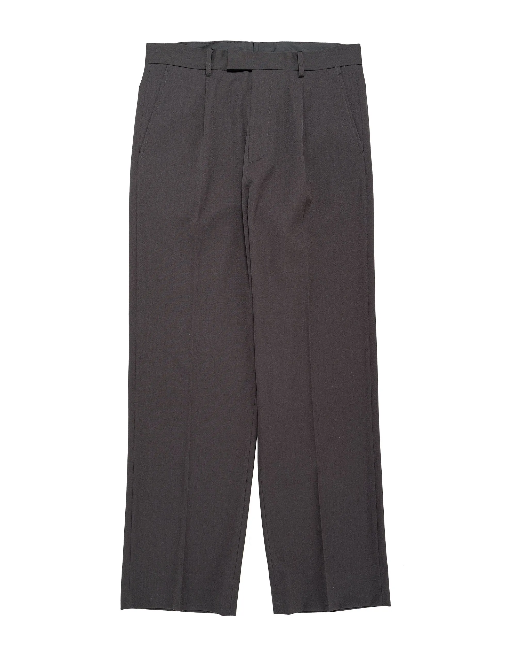 TTT MSW Wool Straight Slacks Charcoal Grey sold by Lost & Found