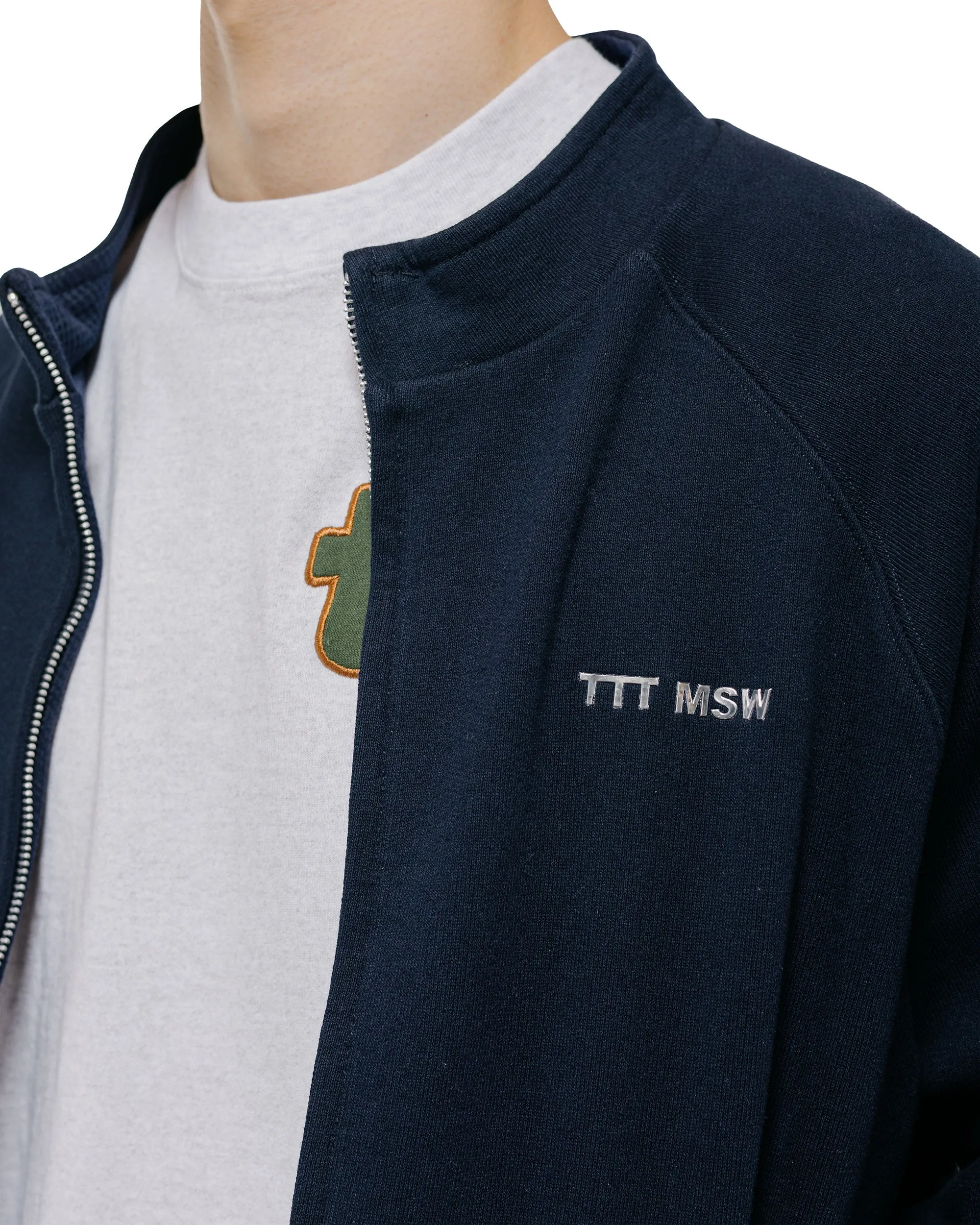TTT MSW Zip Up Crew Neck Sweat Navy sold by Lost & Found product image thumbnail 3