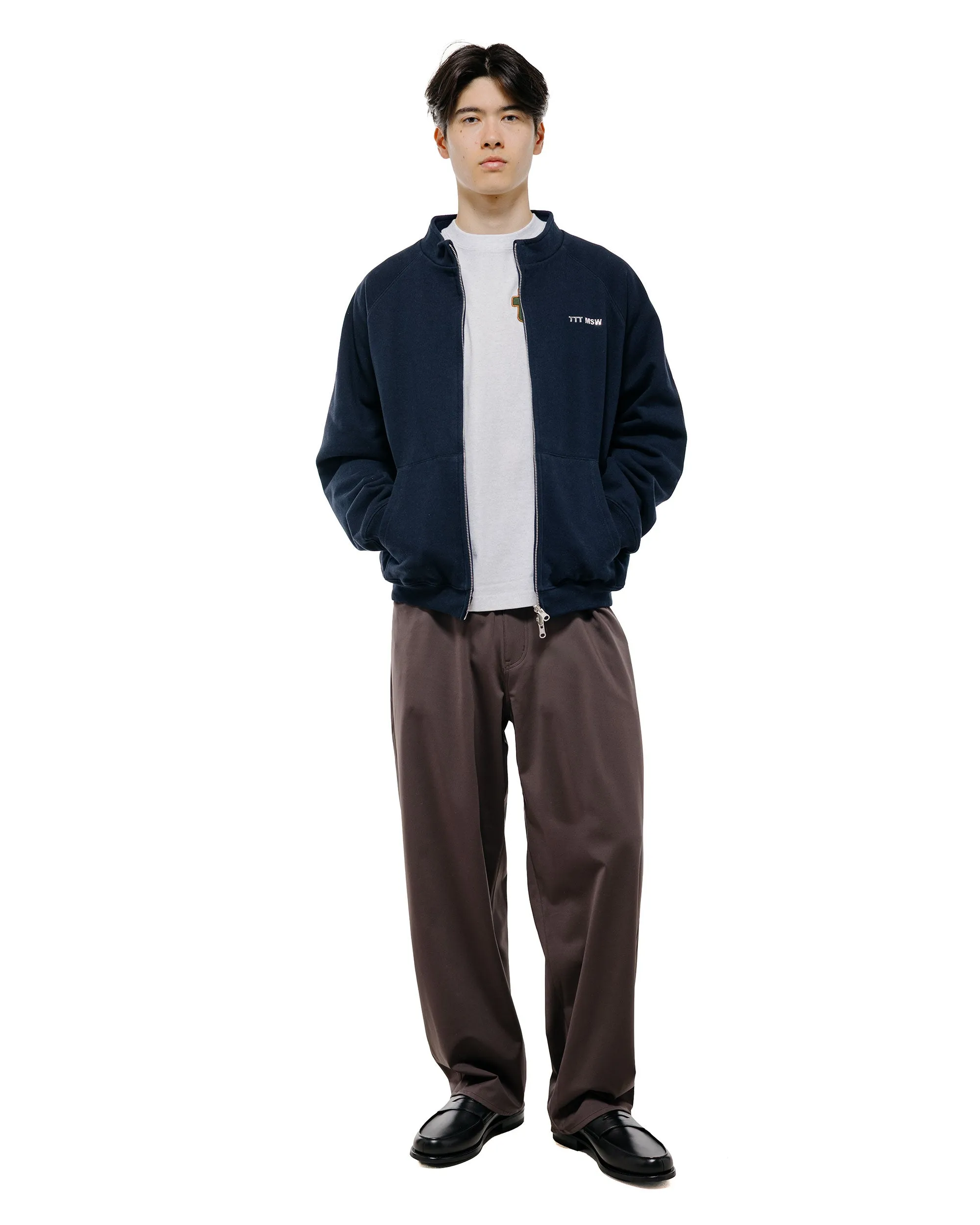 TTT MSW Zip Up Crew Neck Sweat Navy sold by Lost & Found product image thumbnail 5