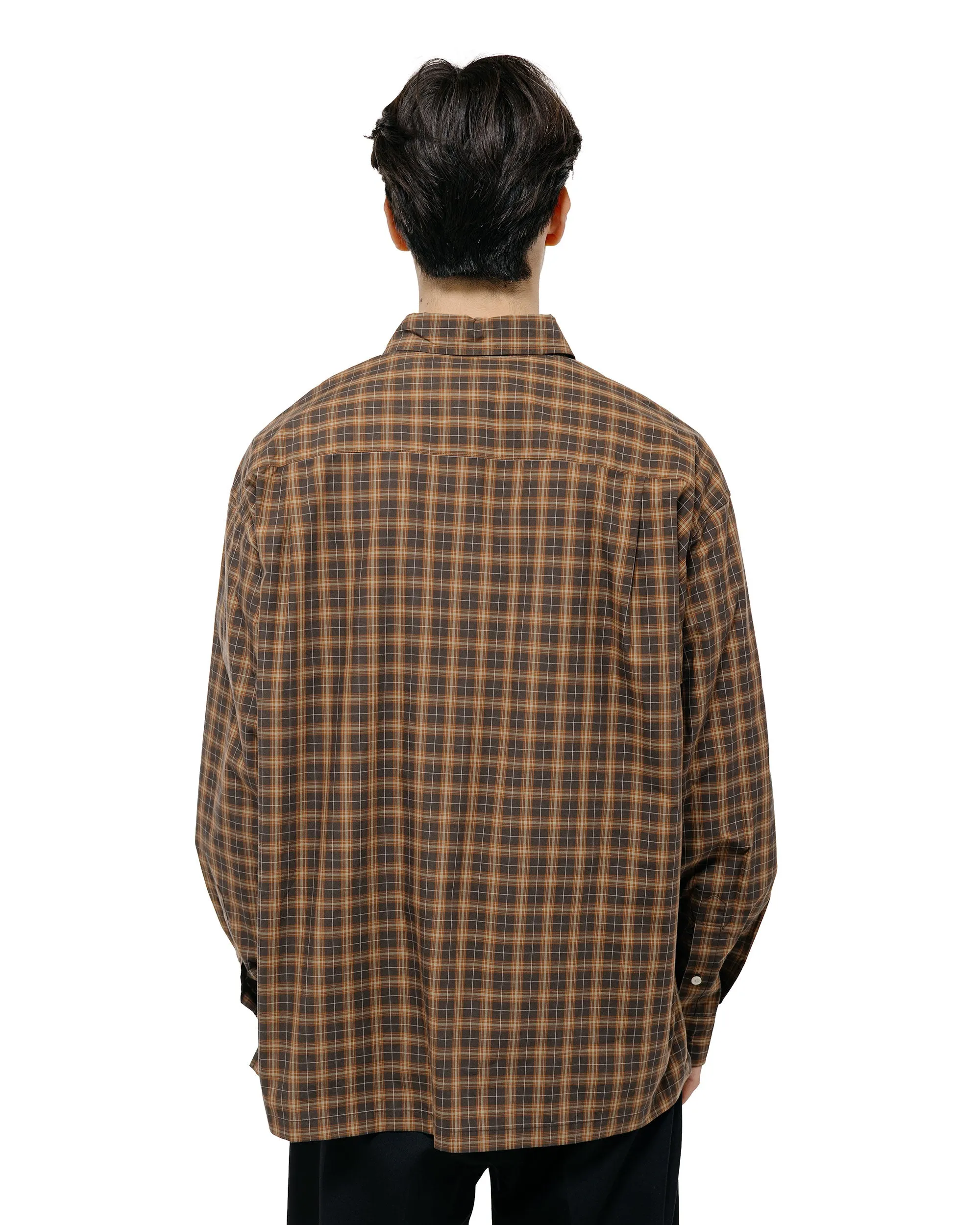 TTT MSW Regular Collar Shirt Brown Check sold by Lost & Found product image thumbnail 4