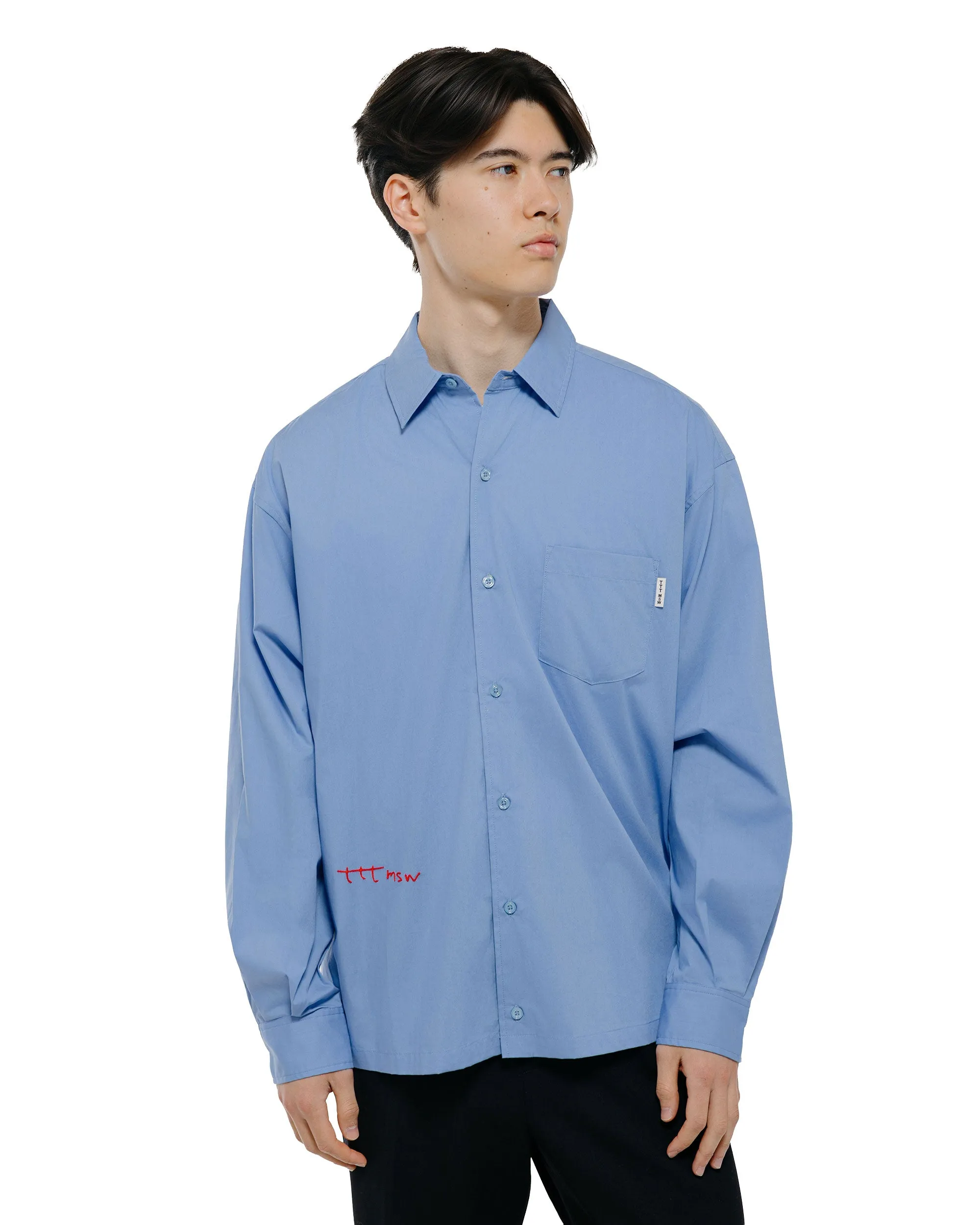 TTT MSW Regular Collar Shirt Blue sold by Lost & Found product image thumbnail 2