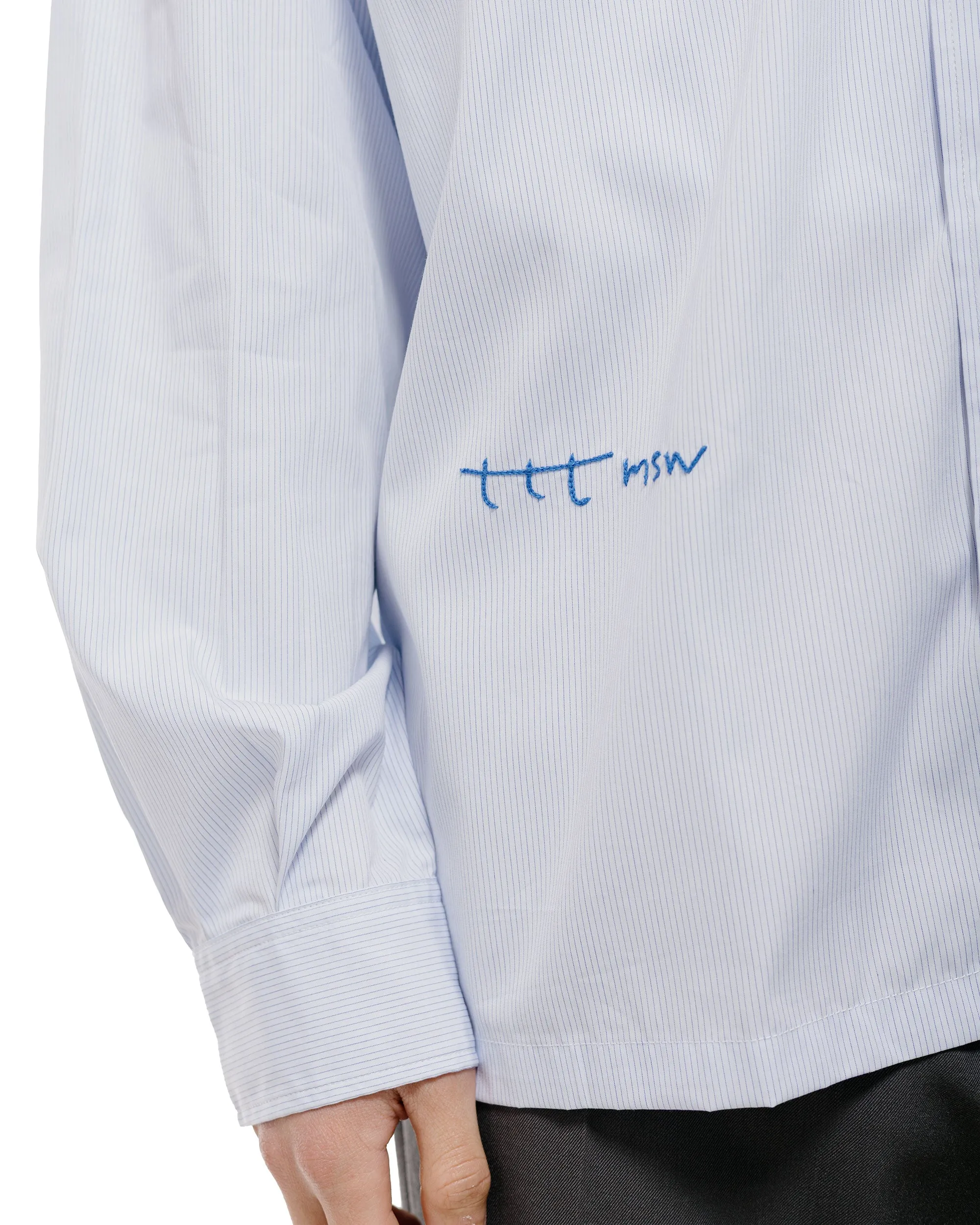 TTT MSW Regular Collar Shirt White Stripe sold by Lost & Found product image thumbnail 3