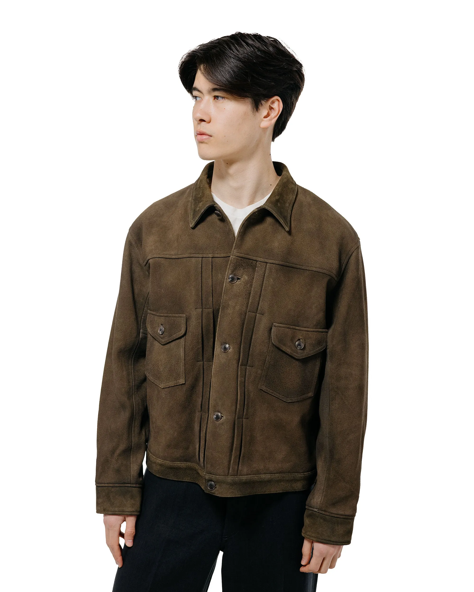 Old Joe Patina Deer Skin Jean Jacket Suede Oak Suede sold by Lost & Found product image thumbnail 2