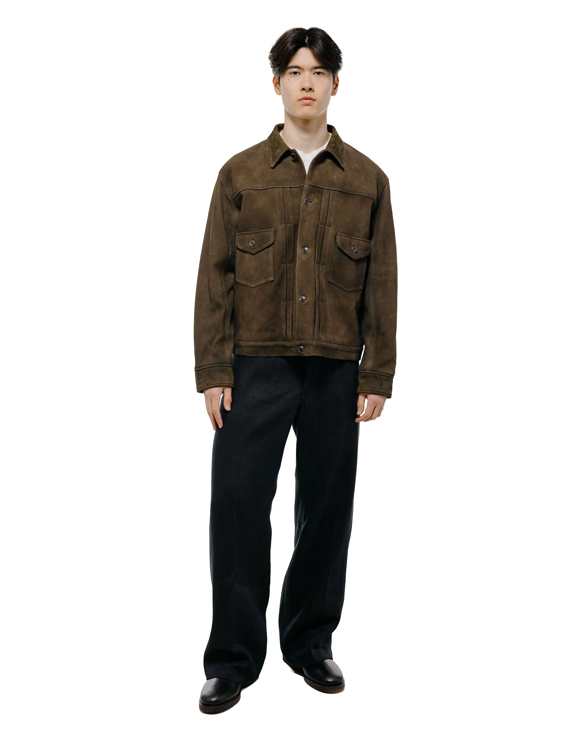 Old Joe Patina Deer Skin Jean Jacket Suede Oak Suede sold by Lost & Found product image thumbnail 5