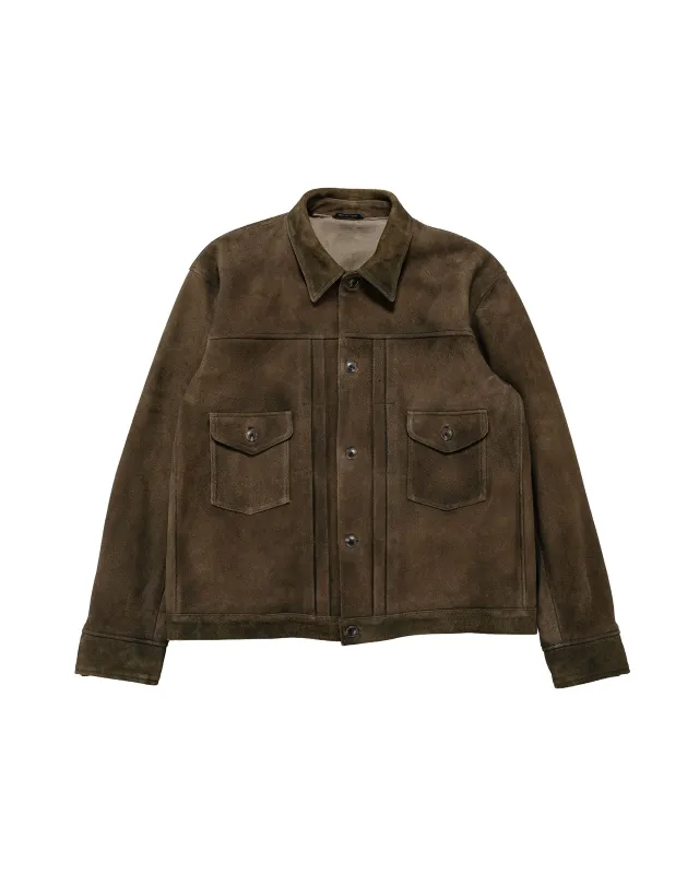 Old Joe Patina Deer Skin Jean Jacket Suede Oak Suede made by Old Joe