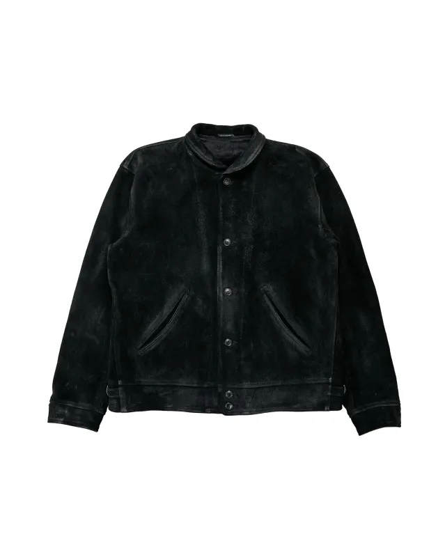 Old Joe Patina Horse-Hide Cossack Jacket Rough Out Patina Black made by Old Joe