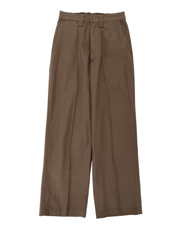 Old Joe Gathering-Waist Sporting Trouser Morel made by Old Joe