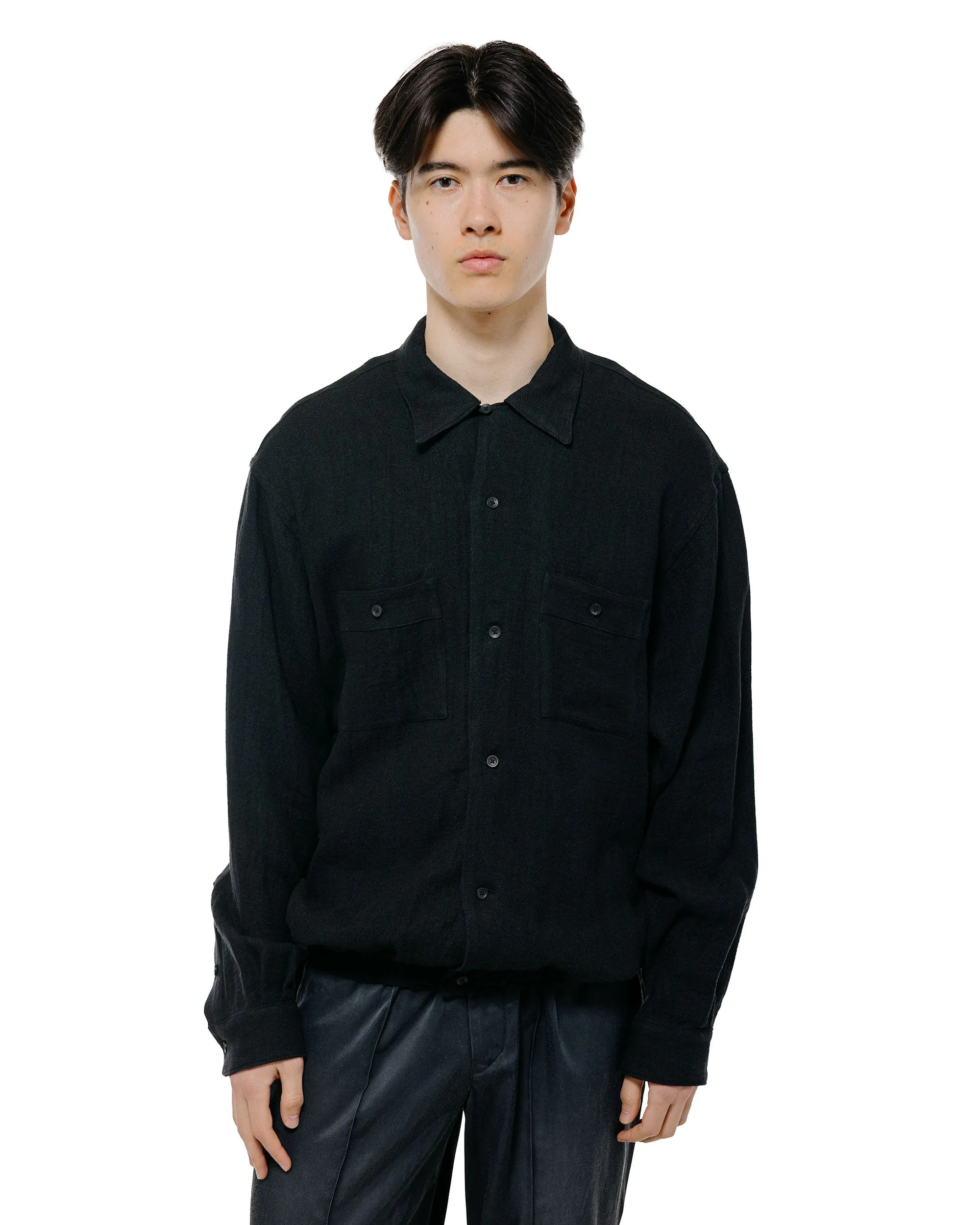 Old Joe Gathered Waist Marlboro Shirts Long Sleeve Onyx sold by Lost & Found product image thumbnail 2
